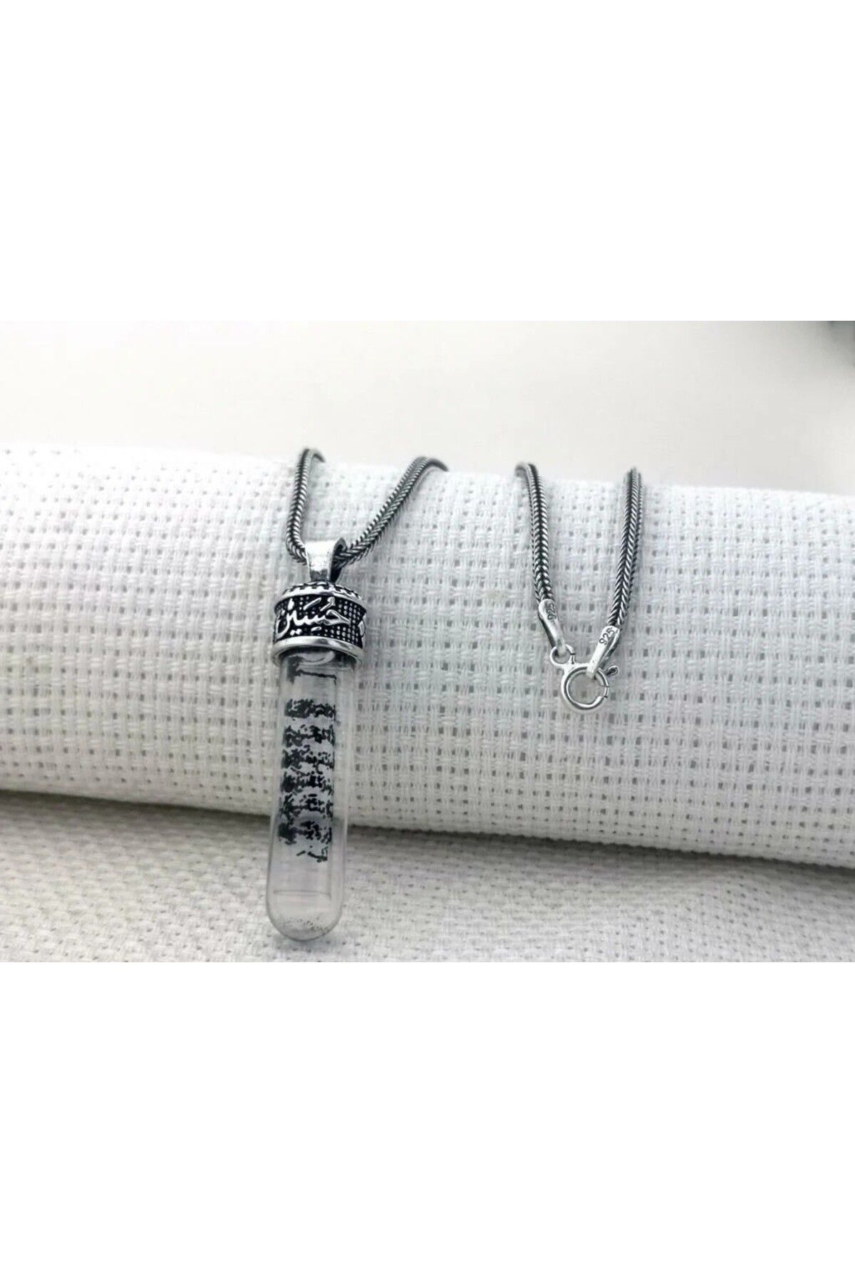 shop Ayetel Kursi Dualı Zemzem Sulu Muska Cevşen 925 Ayar Gümüş Erkek Kolye