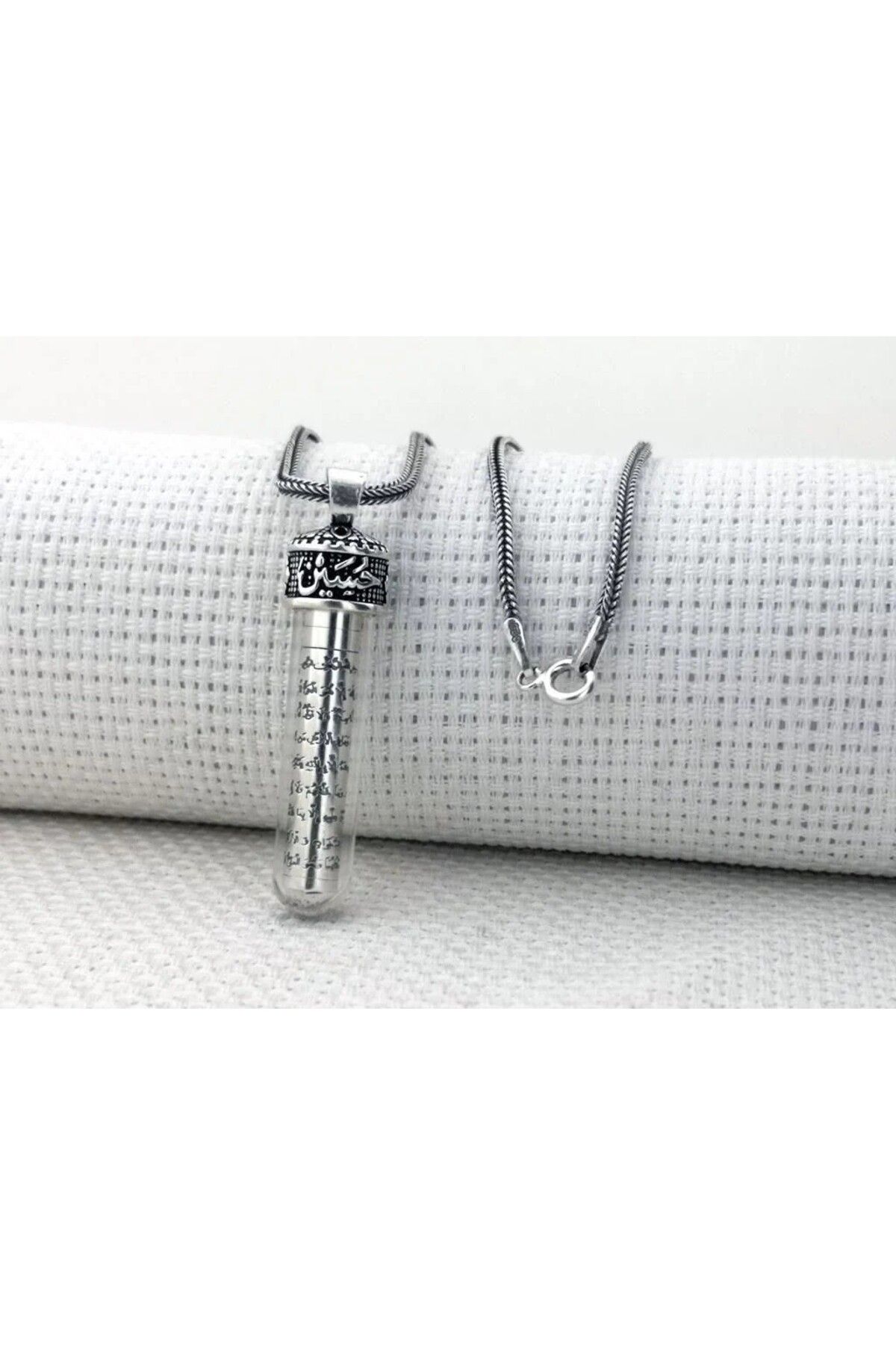 shop Ayetel Kursi Dualı Zemzem Sulu Muska Cevşen 925 Ayar Gümüş Erkek Kolye