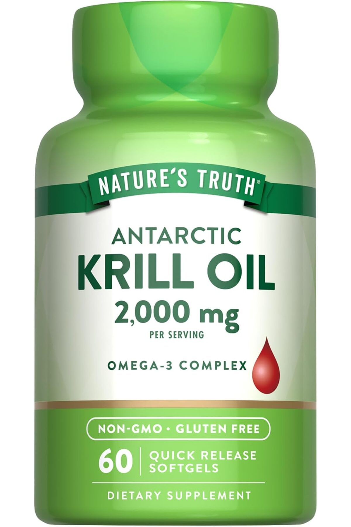 Natures Truth Nature's Truth, Antarctic Krill Oil Omega Astaxanthin 2,000 mg, 60 Quick Softgels