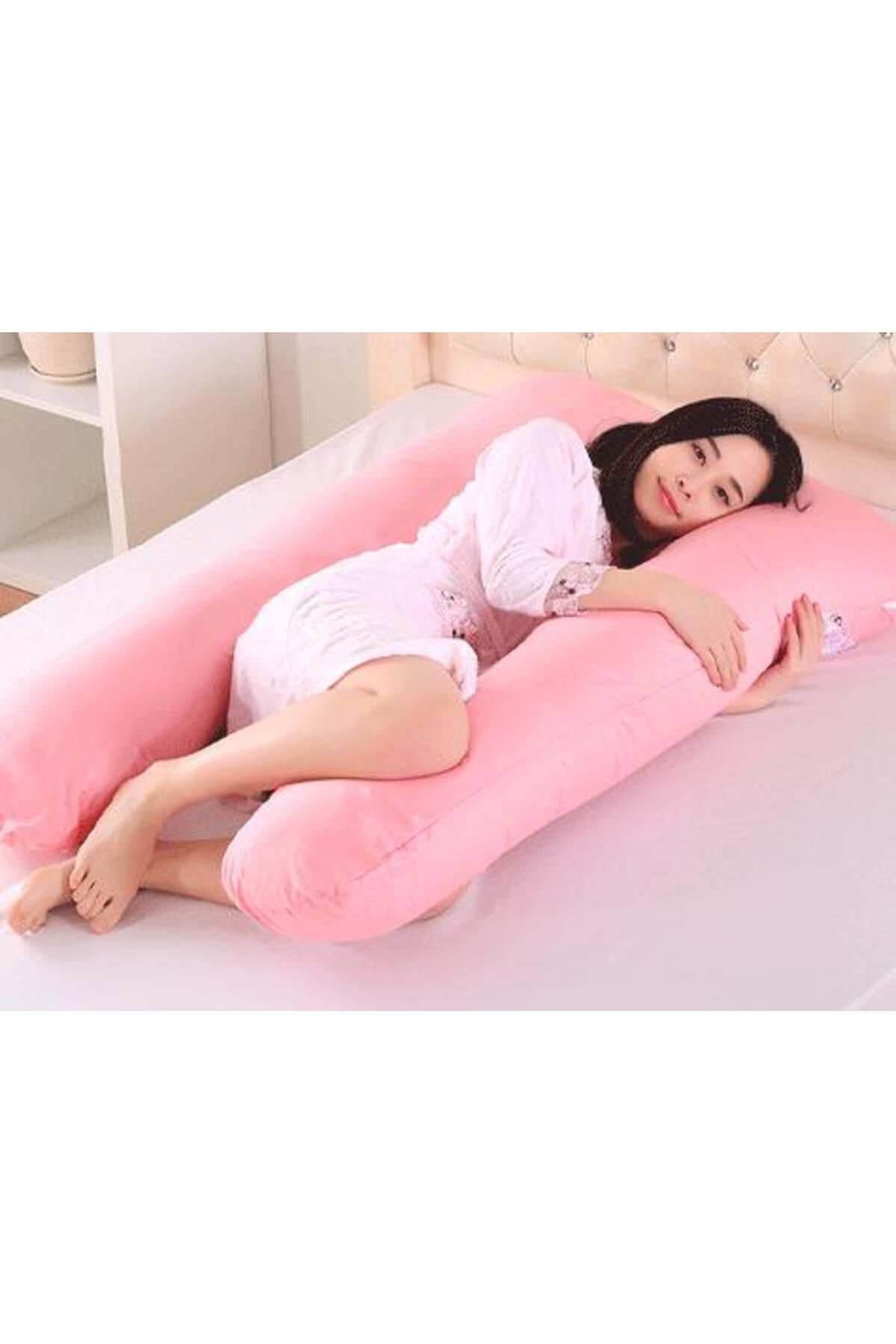 merland benvecocuk 5 Farklı Bölge Destekli Hamile Yastığı ( Pembe ) - 1500GR