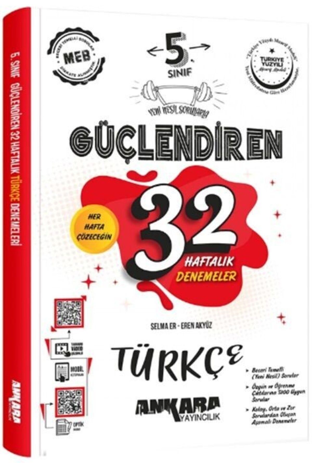 Ankara Kitap Merkezi 5. Sınıf Türkçe Güçlendiren 32 Haftalık Denemeleri Ankara Yayıncılık