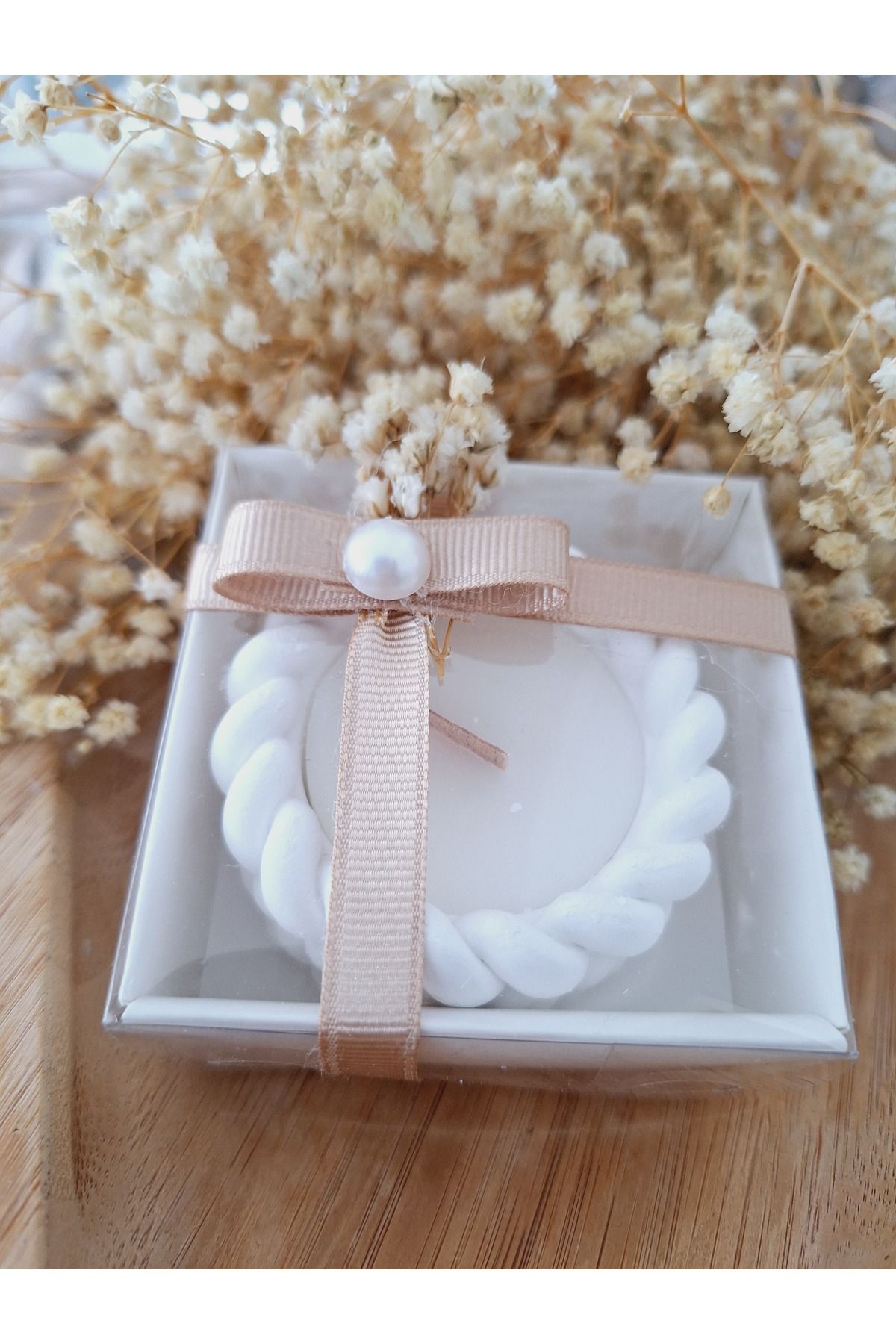 Yakamoz Style Alçı mum söz,nişan,nikah,doğum hediyelik 10 adet