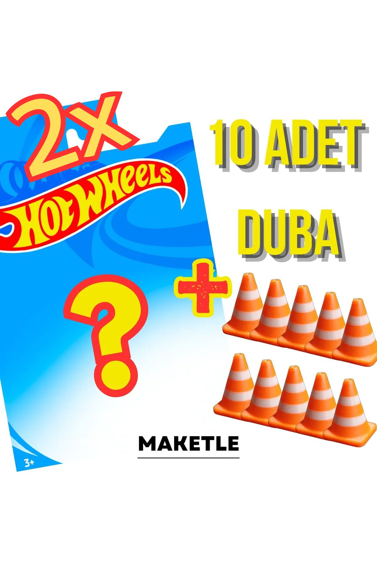 HOT WHEELS İki Sürpriz Araba Ve 10 Oyuncak Duba