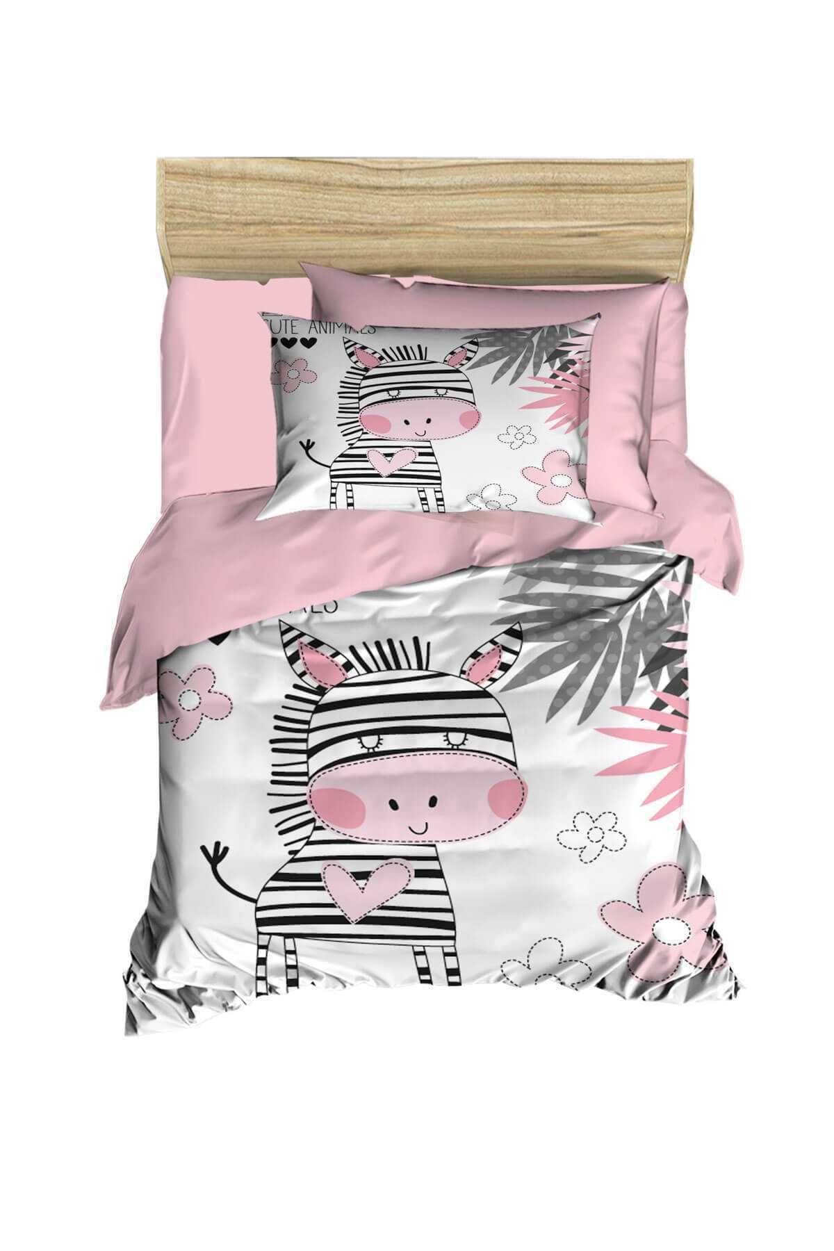 merland benvecocuk Dijital Baskılı 3d Pamuklu Yenidoğan Bebek Nevresim Takımı Baby Zebra