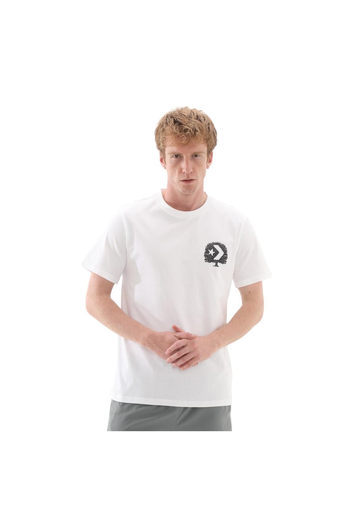 converse 10027666-095 Converse Tree T-Shırt T-Shirt Beyaz