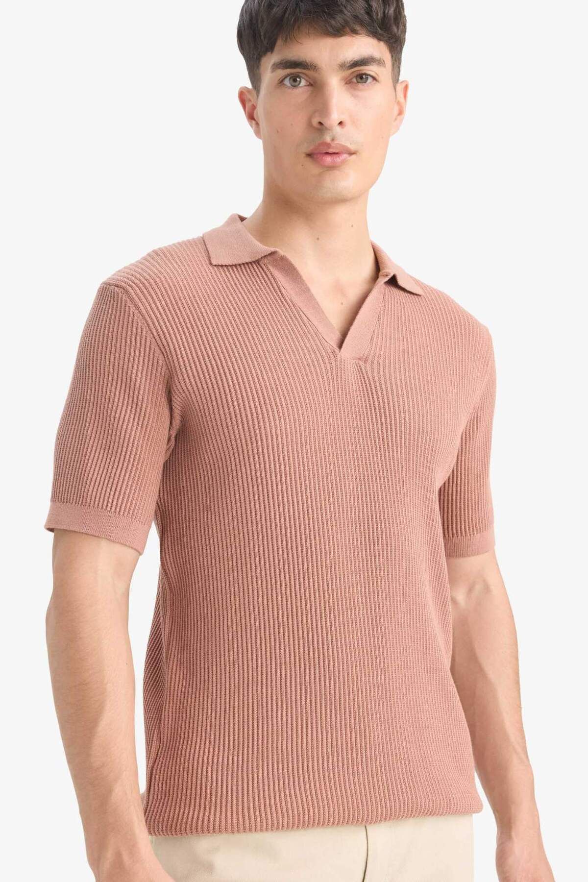 DeFacto %100 Pamuk Standart Fit Kısa Kollu Triko Polo Tişört E5860AX25SM