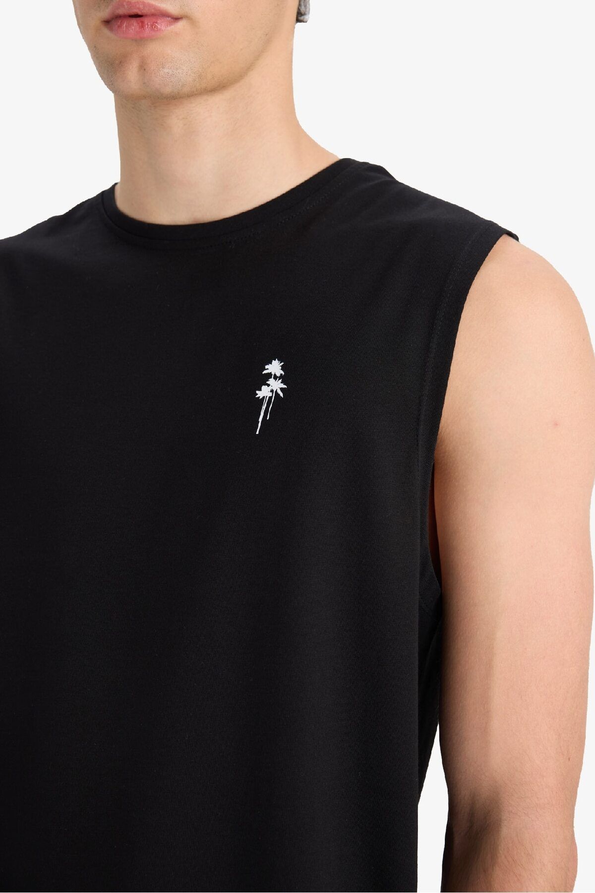 DeFacto-Regular Fit Printed Crew Neck Undershirt E5192Ax25Sm 5