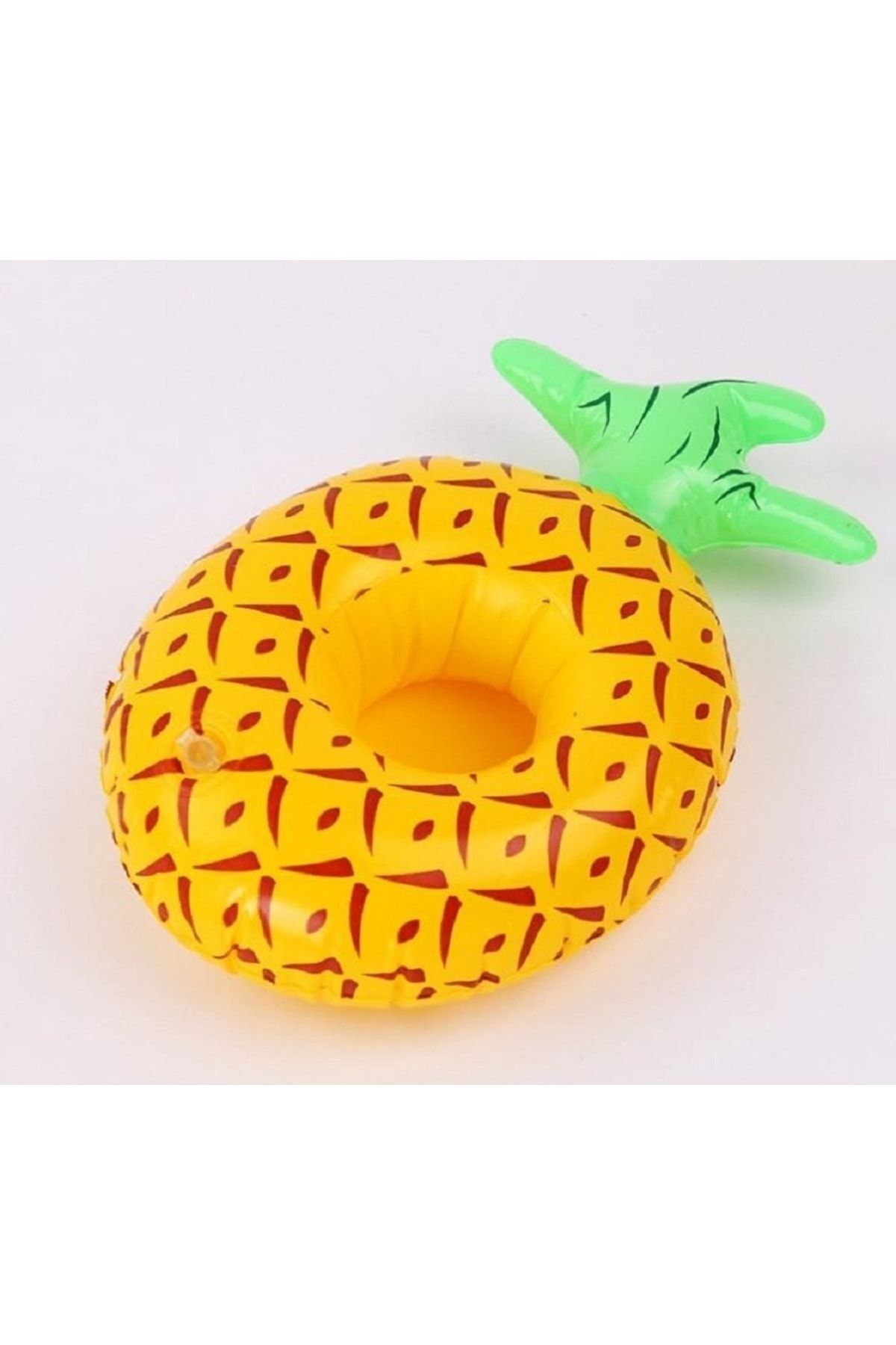 SerenityHaven Ananas Desenli Şişme Havuz Deniz Bardak Tutucu Float Bar
