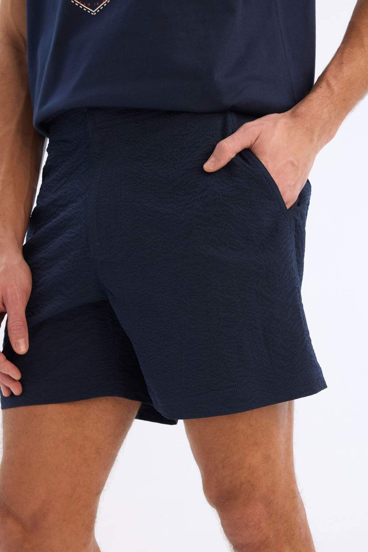 DeFacto-Mesh Lined Button Front Short Length Sea Shorts E0904Ax25Hs 7