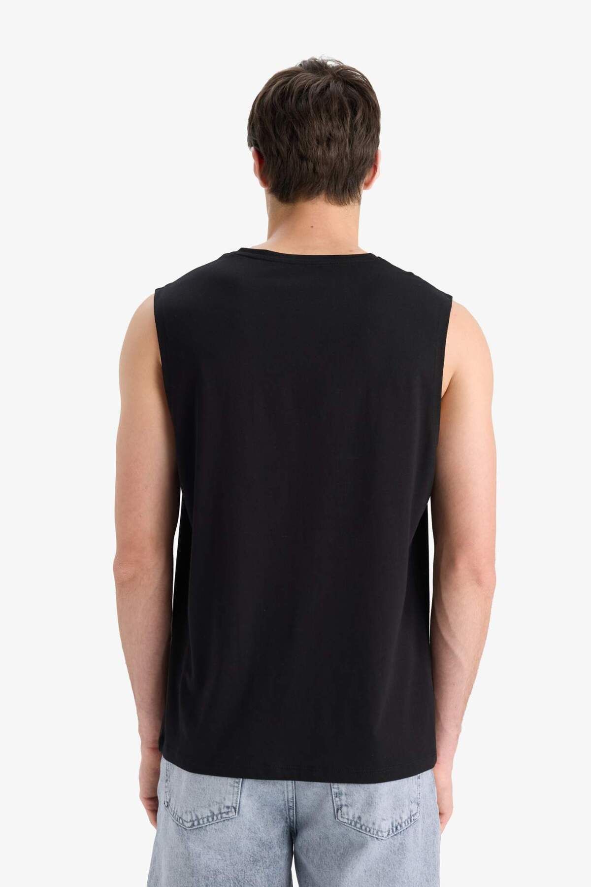 DeFacto-Regular Fit Printed Crew Neck Undershirt E5192Ax25Sm 6