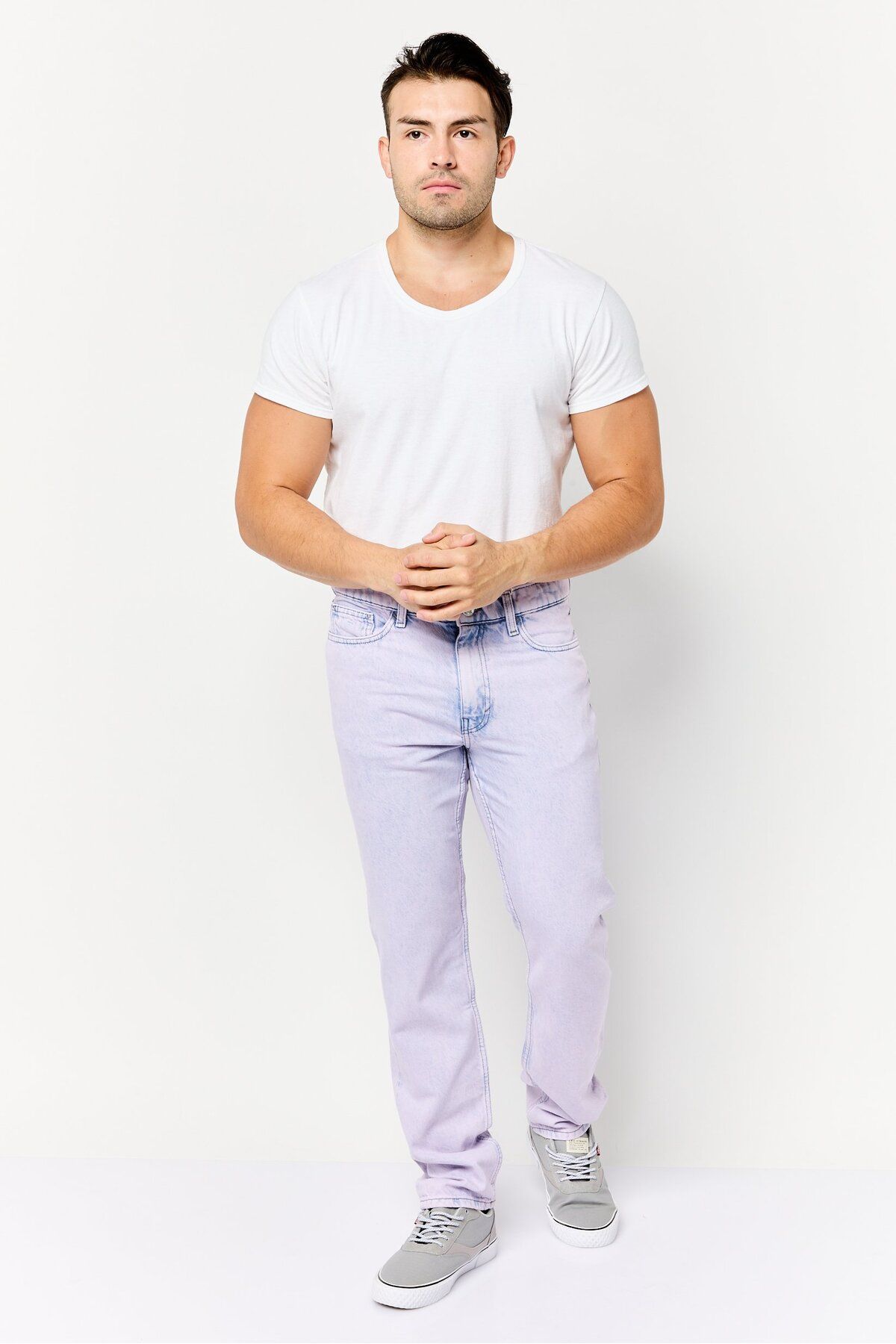 Esprit-Men Straight Fit Washed Non Stretchable Jeans, Washed Lavender 2