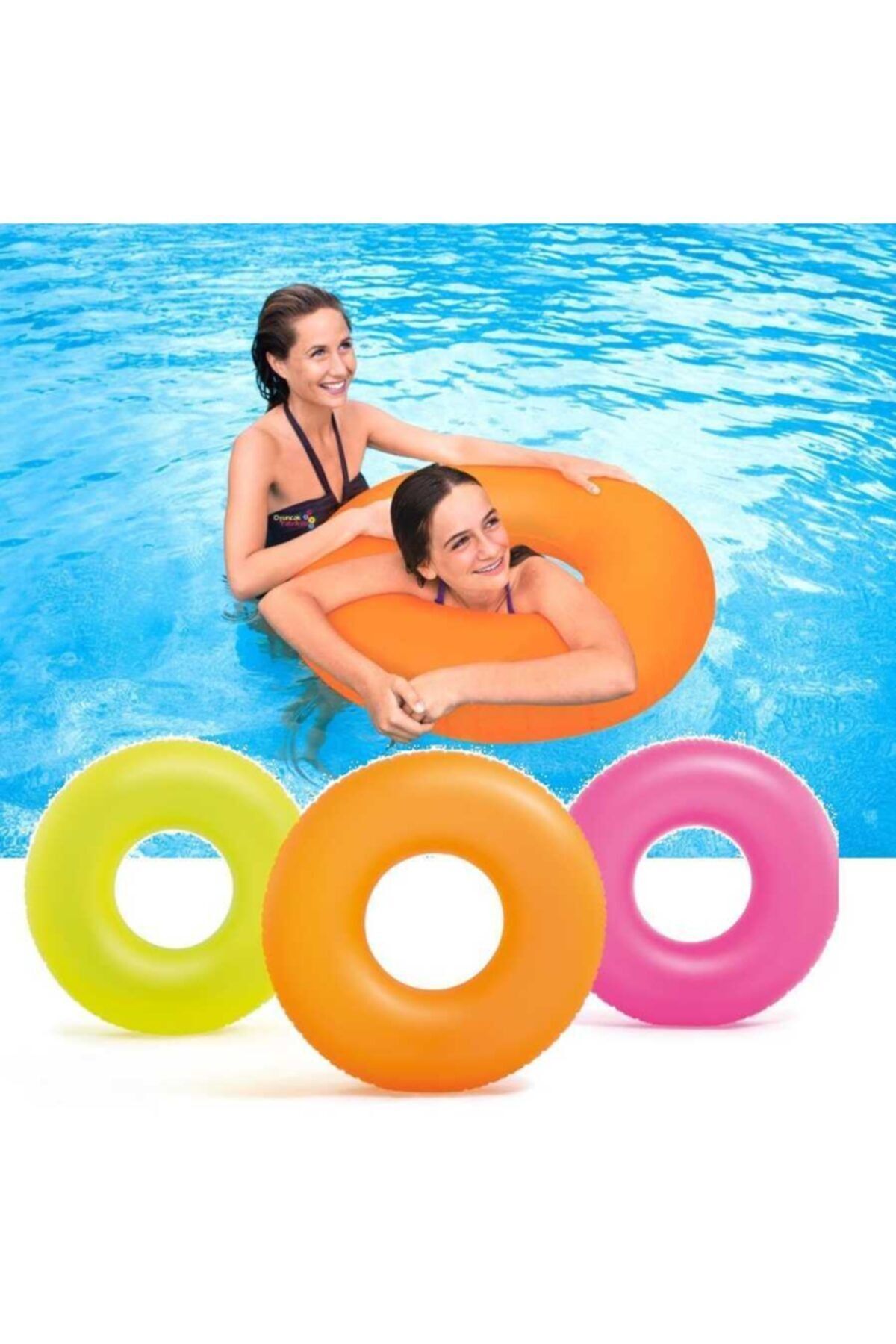 SerenityHaven 59262 Neon Renkli Simit Jumbo 91 Cm