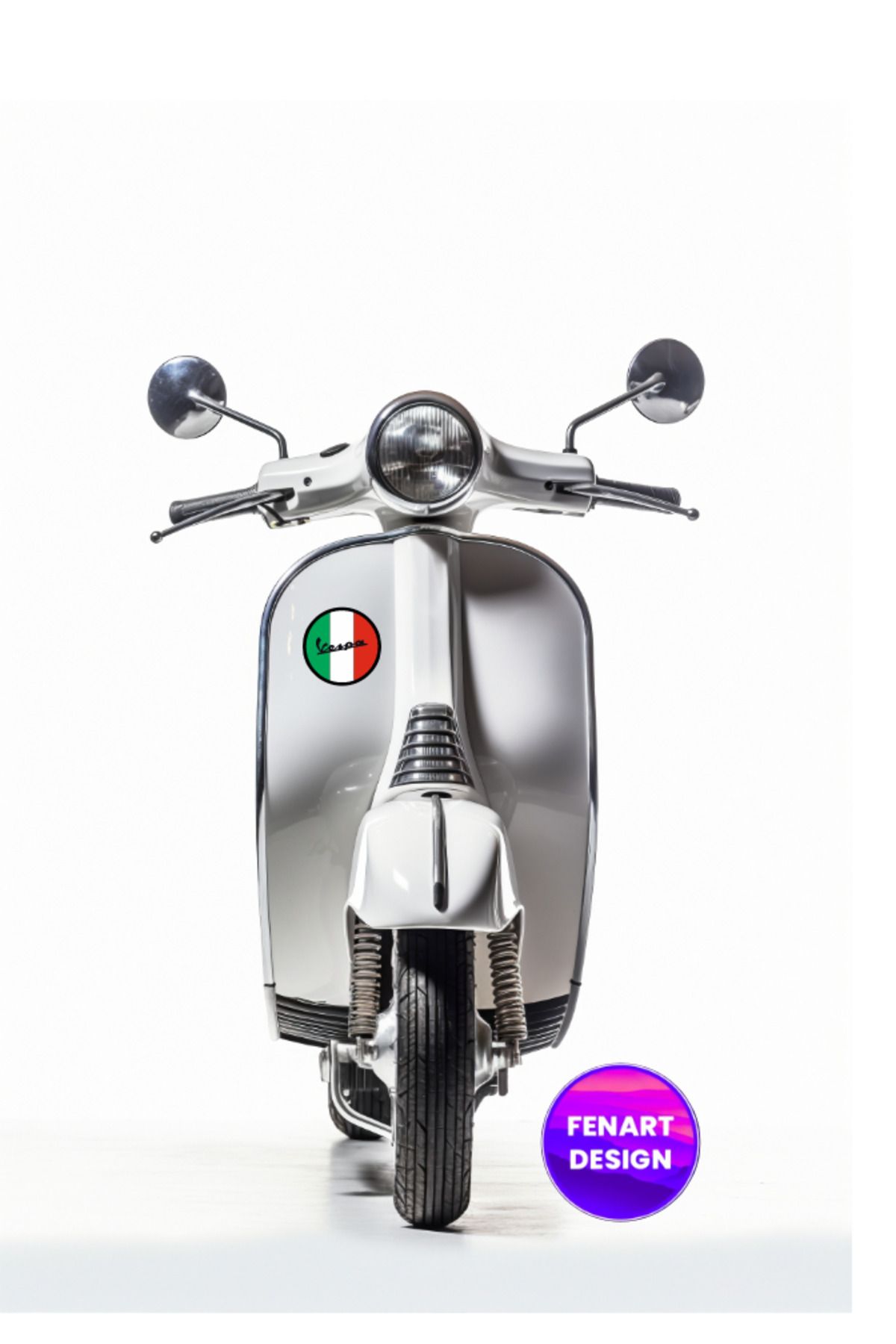 Nenya Vespa sticker 10x10cm Motorsiklet Kask Laptop Ve Oto Sticker