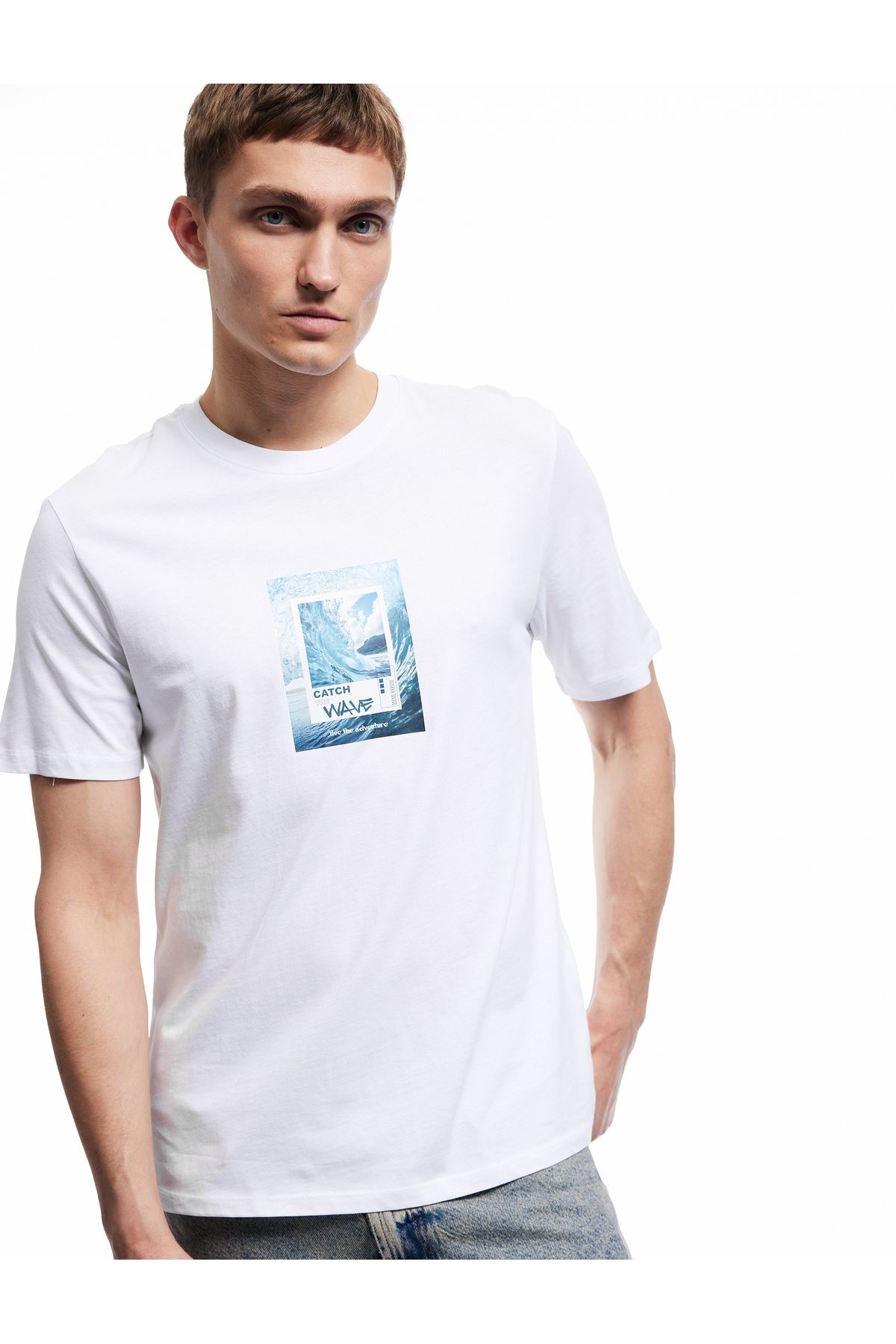 Koton KT - Kısa Kollu Regular Fit Bisiklet Yaka Pamuklu Baskılı Tişört