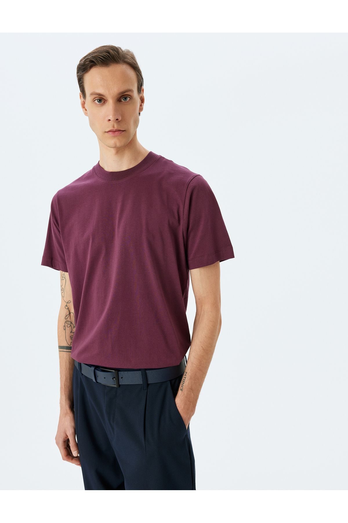 Koton KT - Bisiklet Yaka Pamuklu Regular Fit Kısa Kollu Basic Tişört