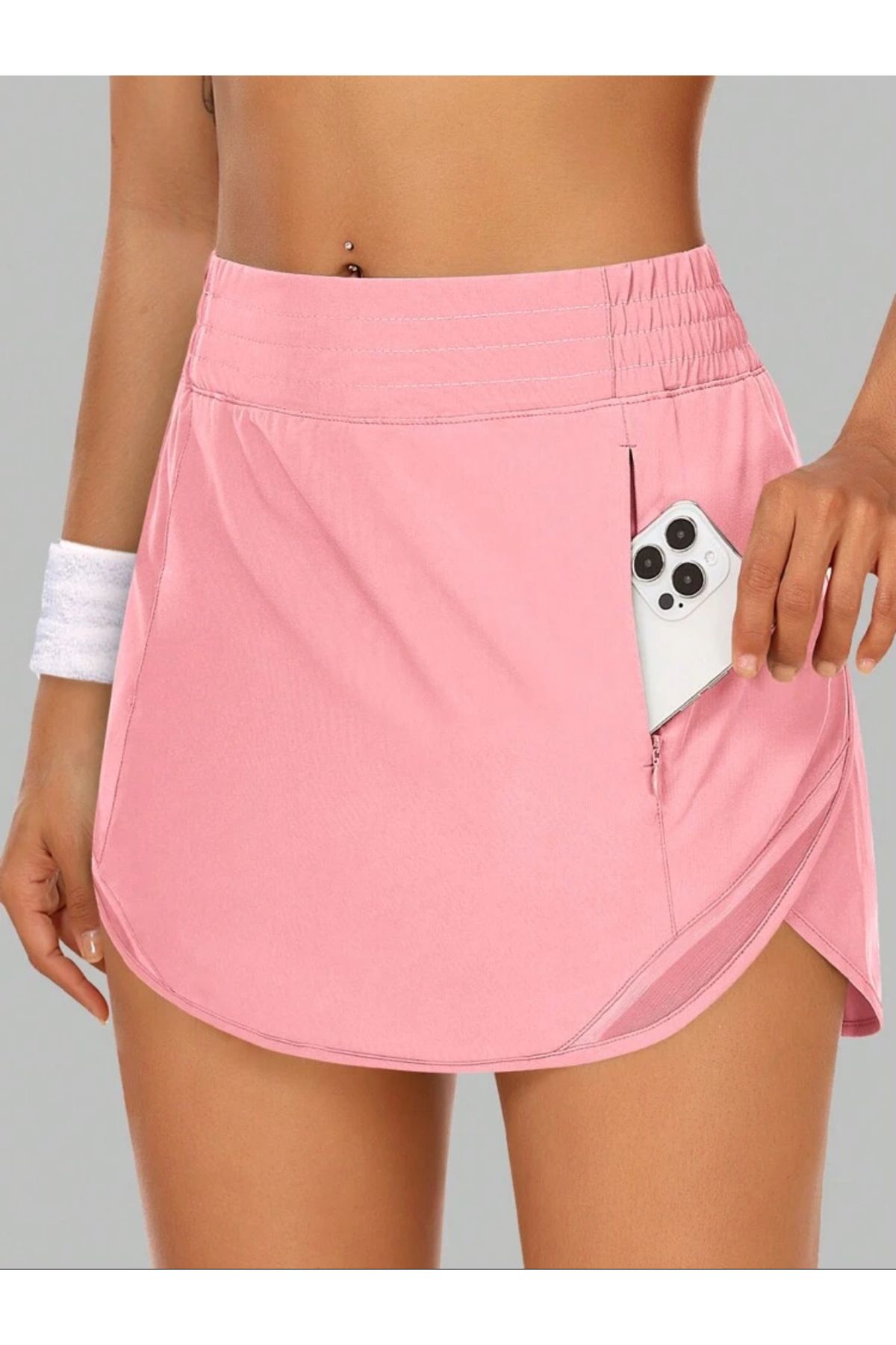 La Saade Y2k Pembe Tenis Golf Spor Etek-Şort Etek