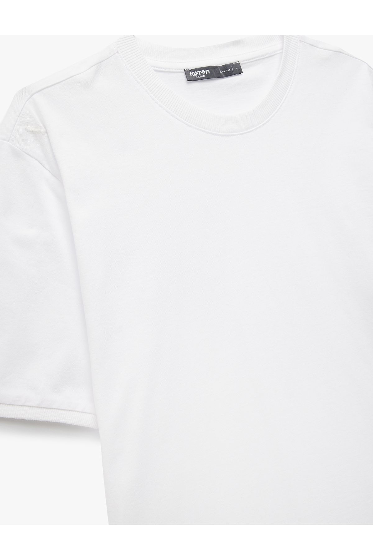 Koton-Tricou de bază pentru bărbați, cu mânecă scurtă, cu decolteu, din bumbac, sezon nou 5
