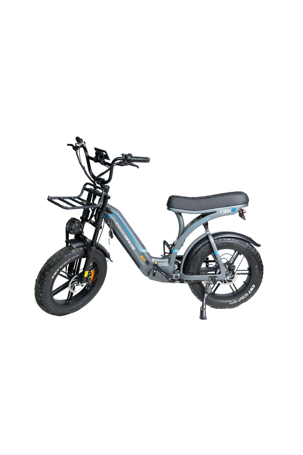 TBIKE T-Bike Q8 250W Elektrikli Bisiklet Siyah-Gri