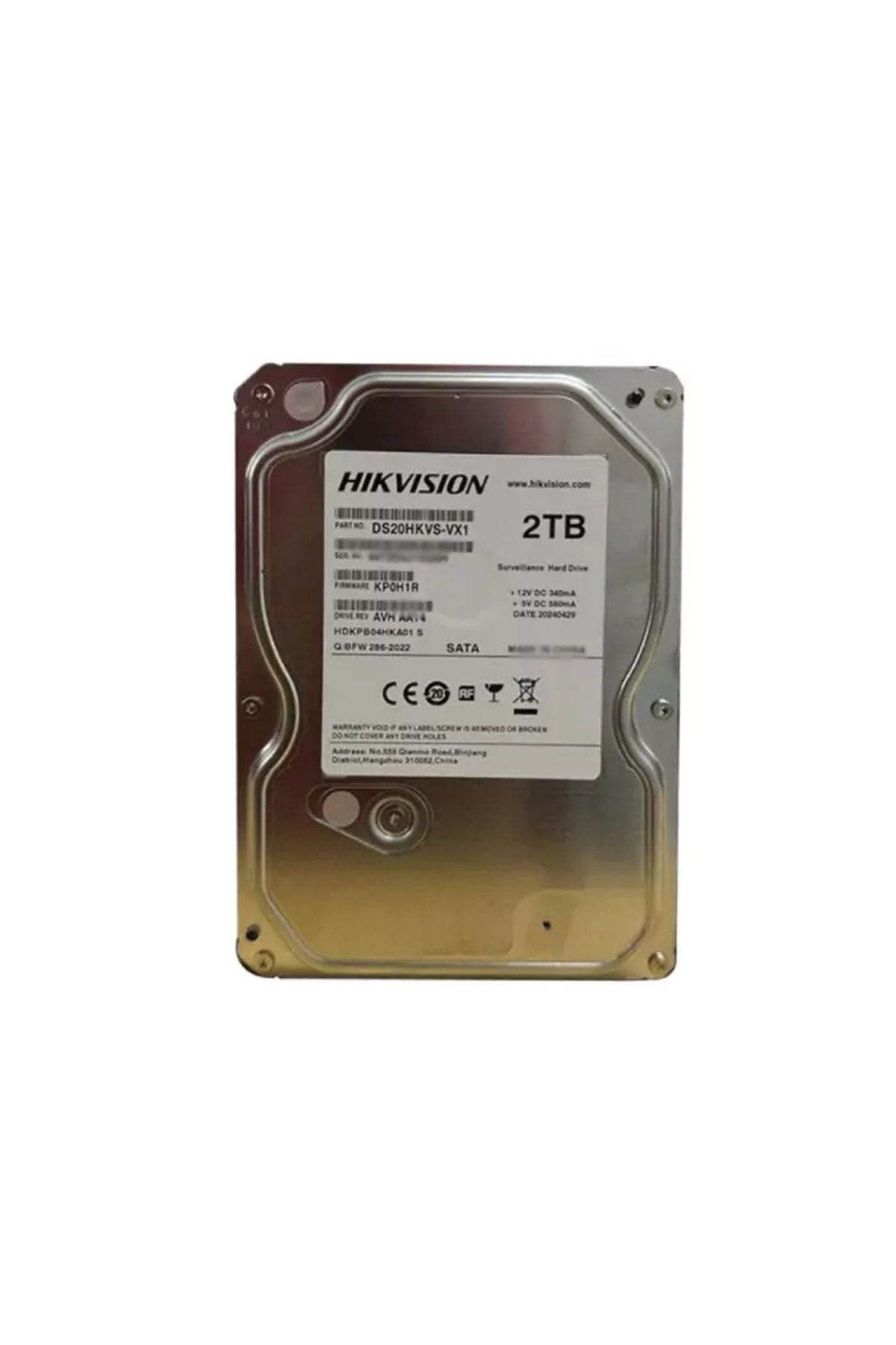 Hikvision GÜVENLİK DİSKİ HDD 2TB SATA 3.5 DS20HKVS-VX1 5400RPM/128MB/SATA3.0