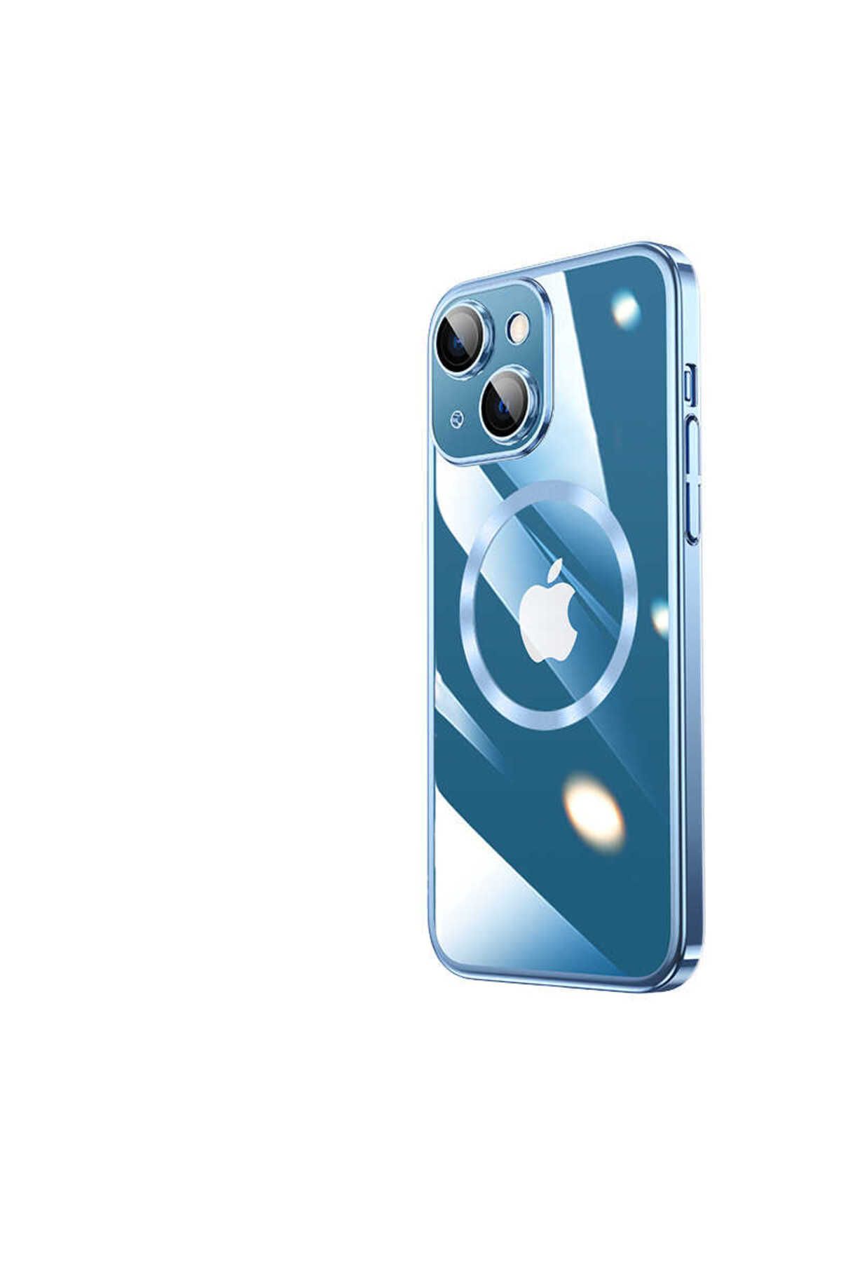 halkhouse İphone 14 Kılıf Wireless Şarj Özellikli Sert PC Şık Riksos Magsafe Kapak