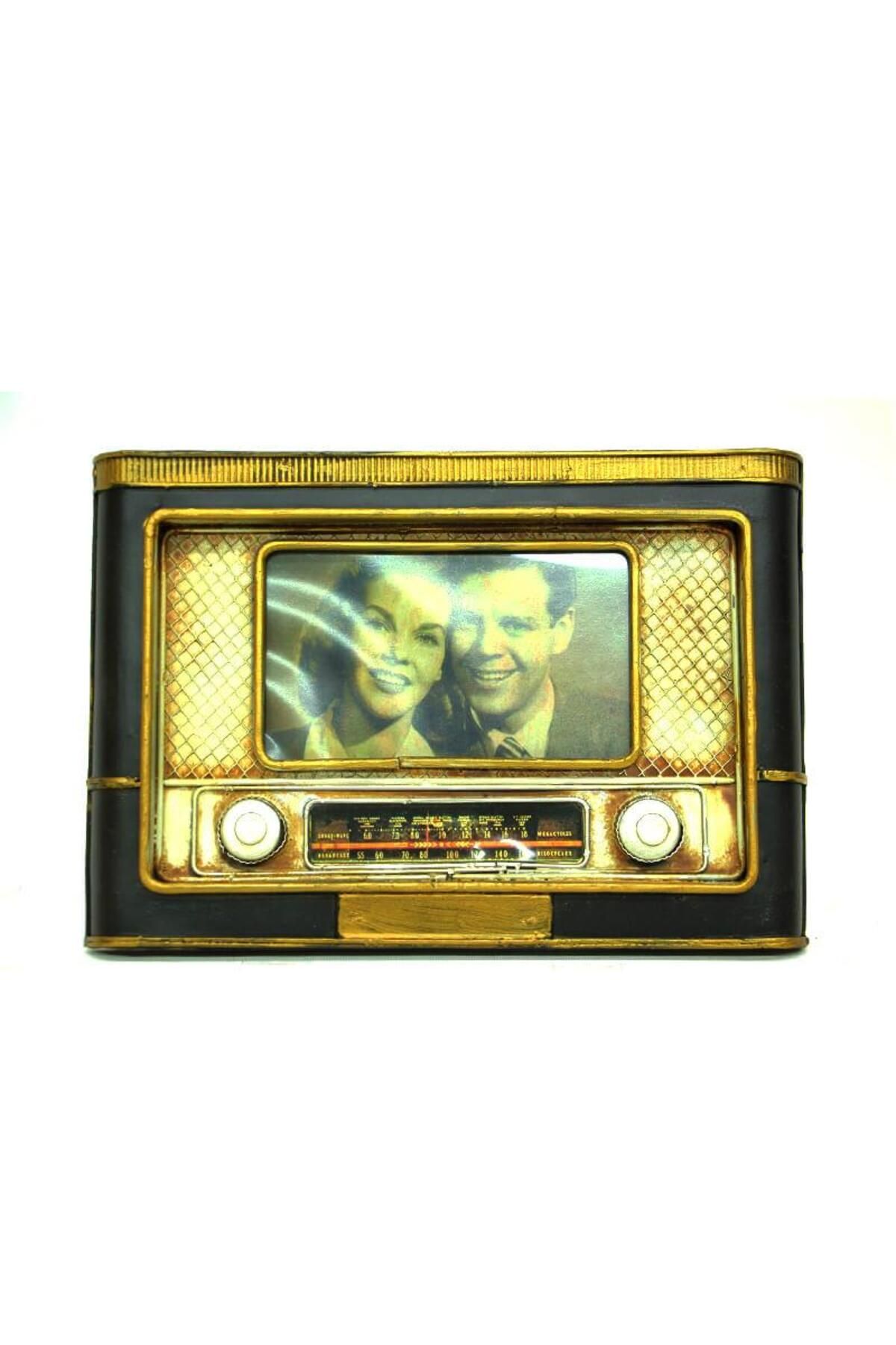 Serero Dekoratif Metal Çerçeve Radyo Vintage Dekoratif Ev Ofis Hediyelik