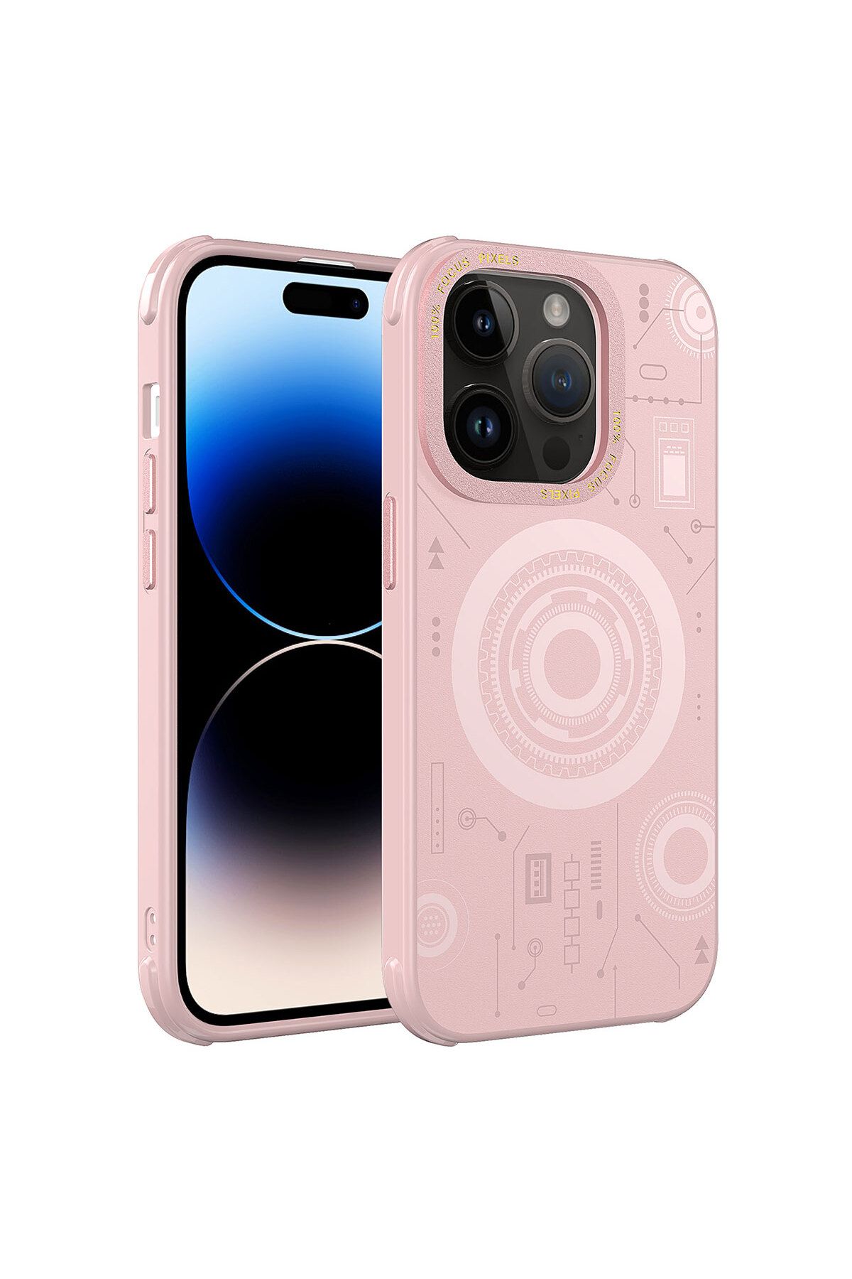 halkhouse Apple iPhone 14 Pro Max Kılıf Kamera Korumalı Magsafe Teknoloji Görünümlü Hot Kapak