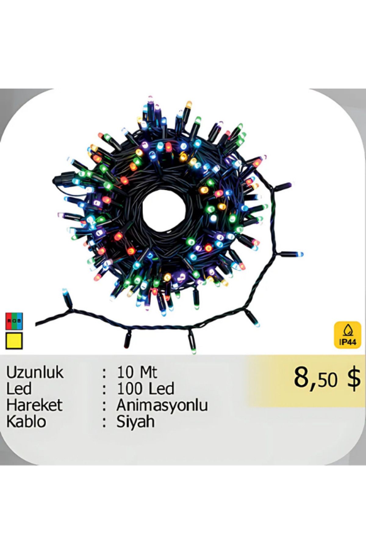ELKHOUSE ElektrikHouse LED Peri Işığı 100 Led Animasyonlu 10 Metre