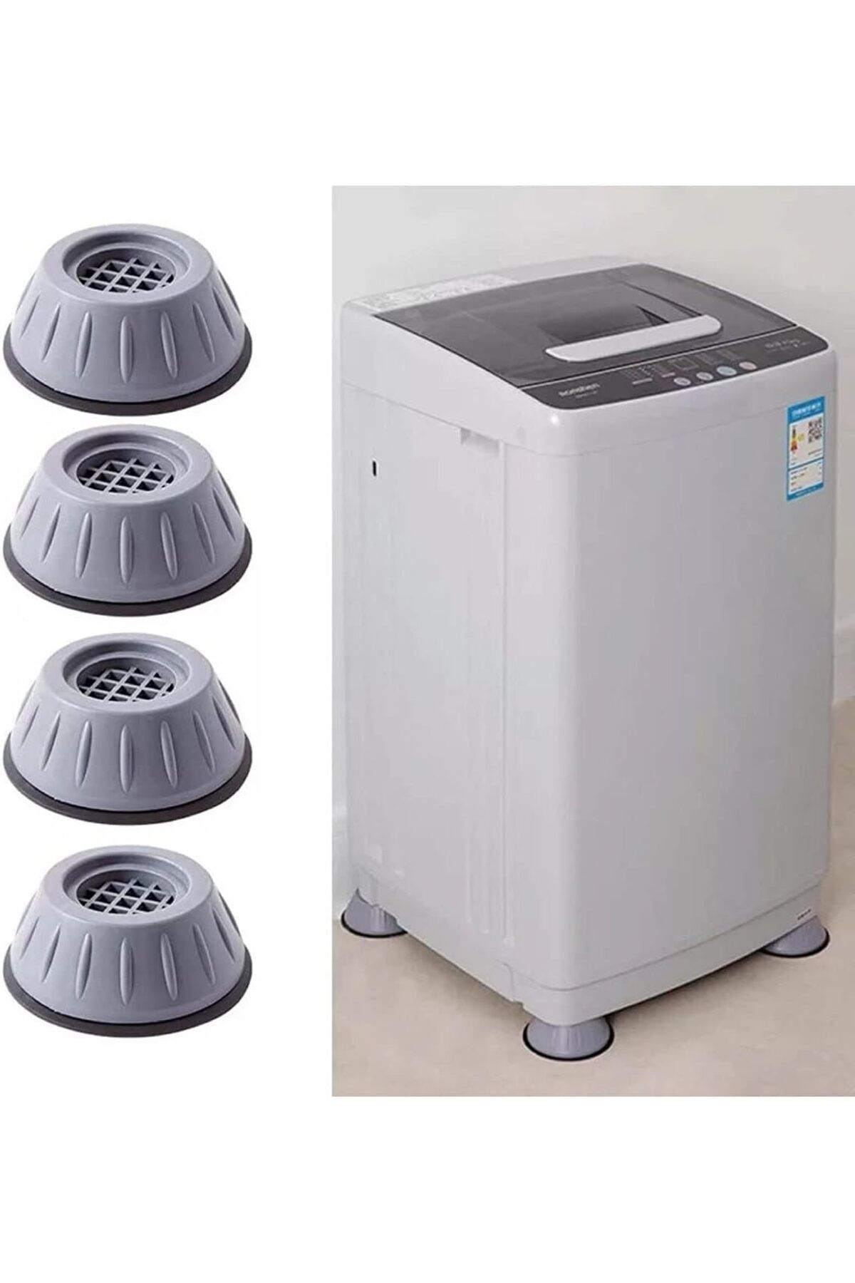 yenibagshop Engelleyici Stoper 4 adet Kaymaz Titreşim Önleyici Kauçuk Ayak Pedleri Çamaşır Makinesi Stoper 4'lü