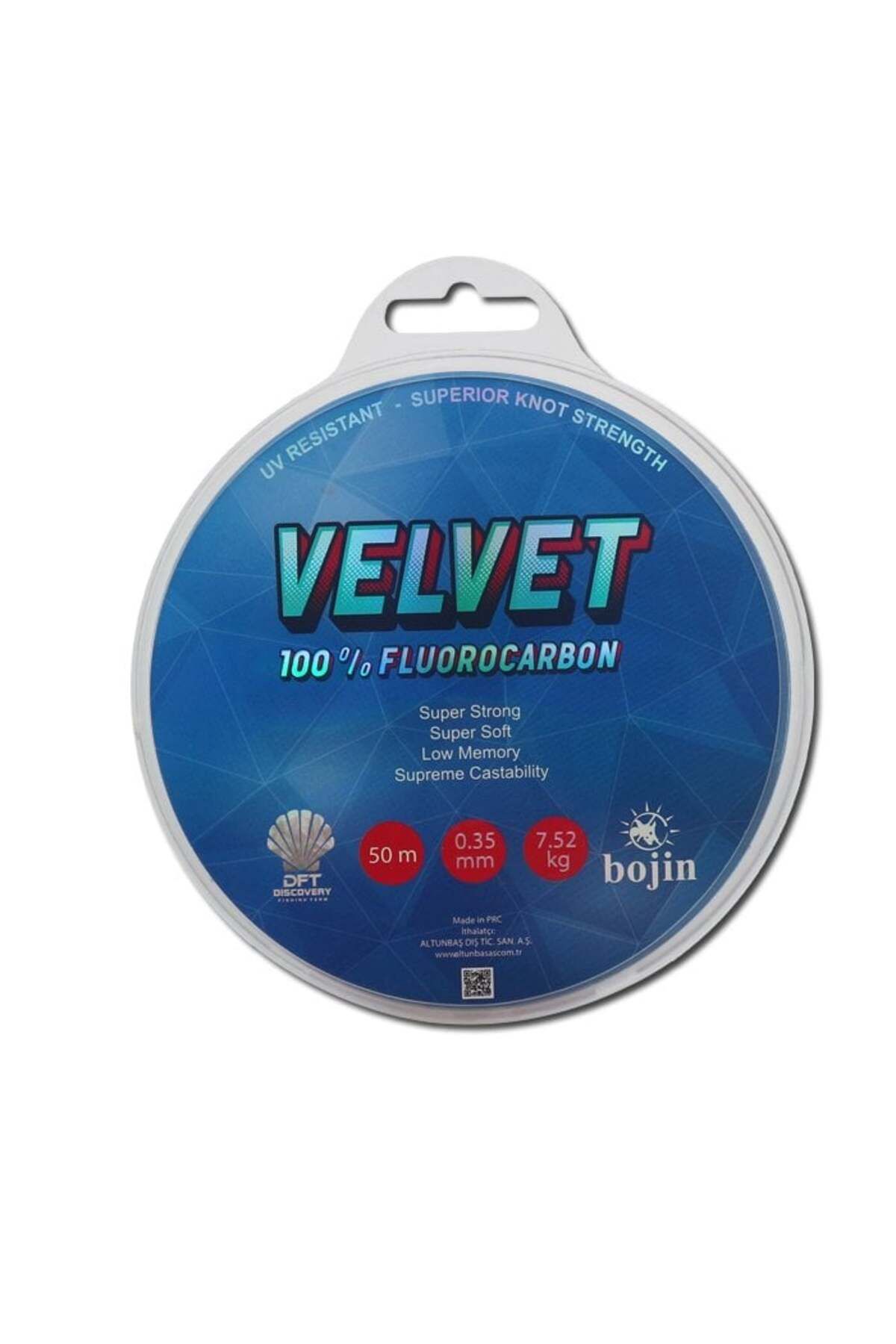 DFT Bojin Velvet 0.35MM Fluorocarbon Misina 50MT