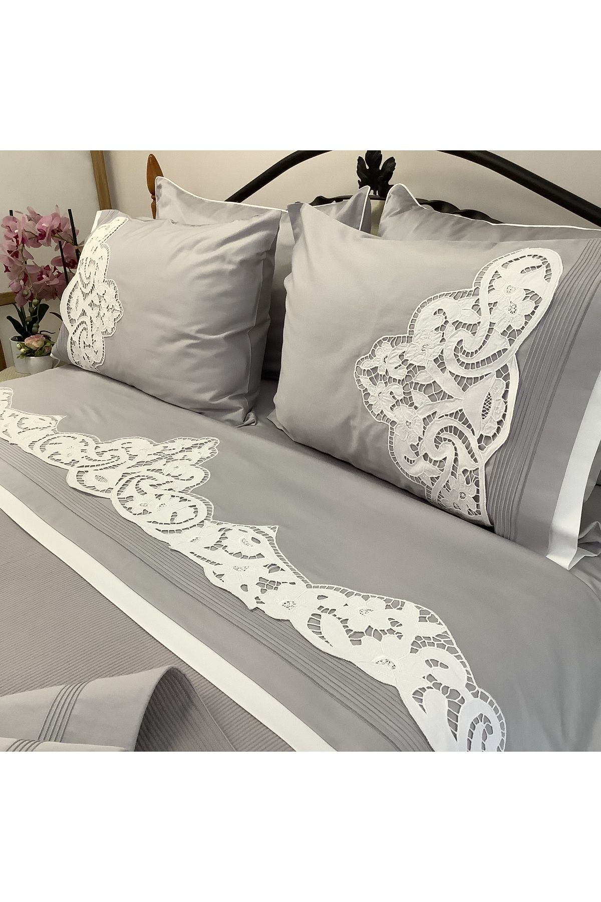 OYA home Beyaz İş Aplikeli Pike Takımı -6 parça
