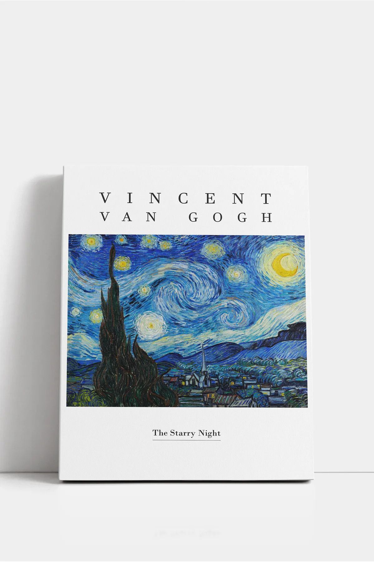 2020 The Starry Night Kanvas Tablo - Vincent Van Gogh Sanatsal Duvar Dekoru - Ofis ve Ev Dekor