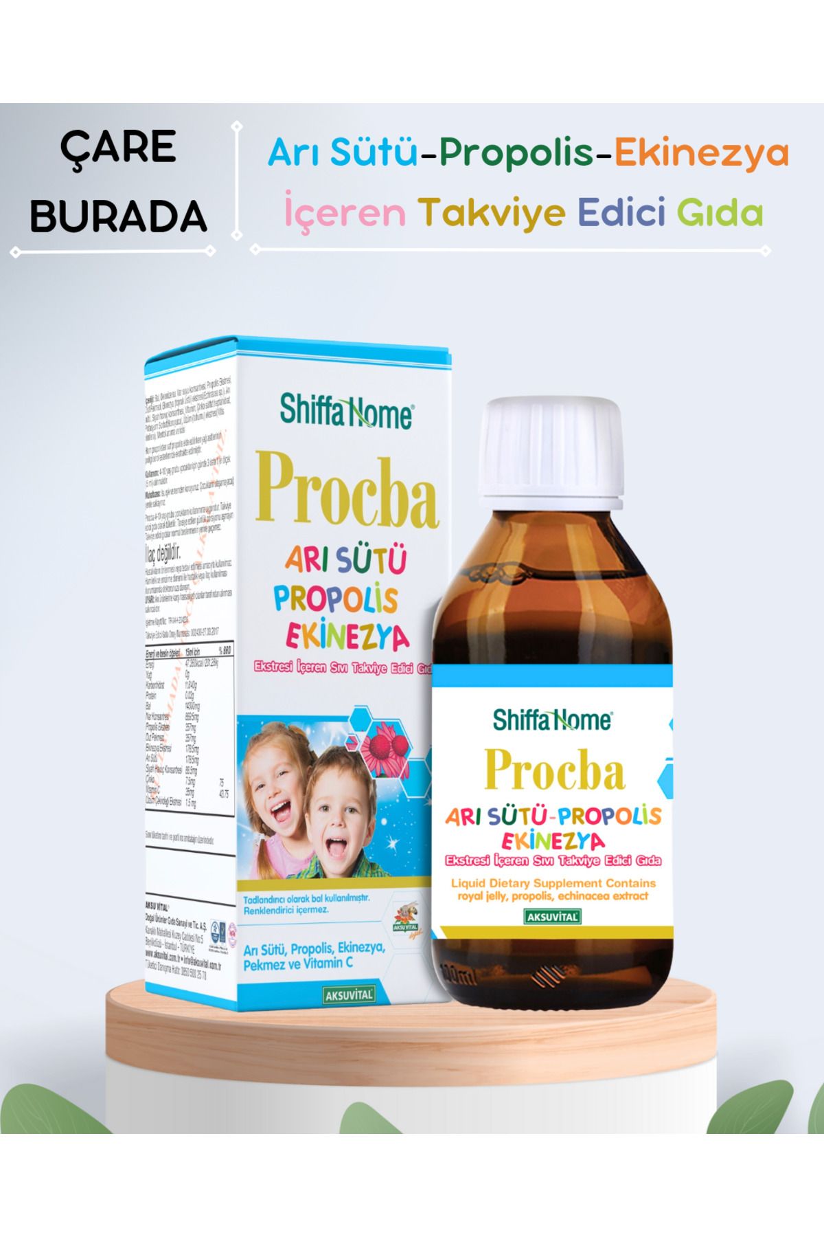 Shiffa Home Procba - Arı Sütü, Propolis, Ekinezya İçeren Takviye Edici Gıda