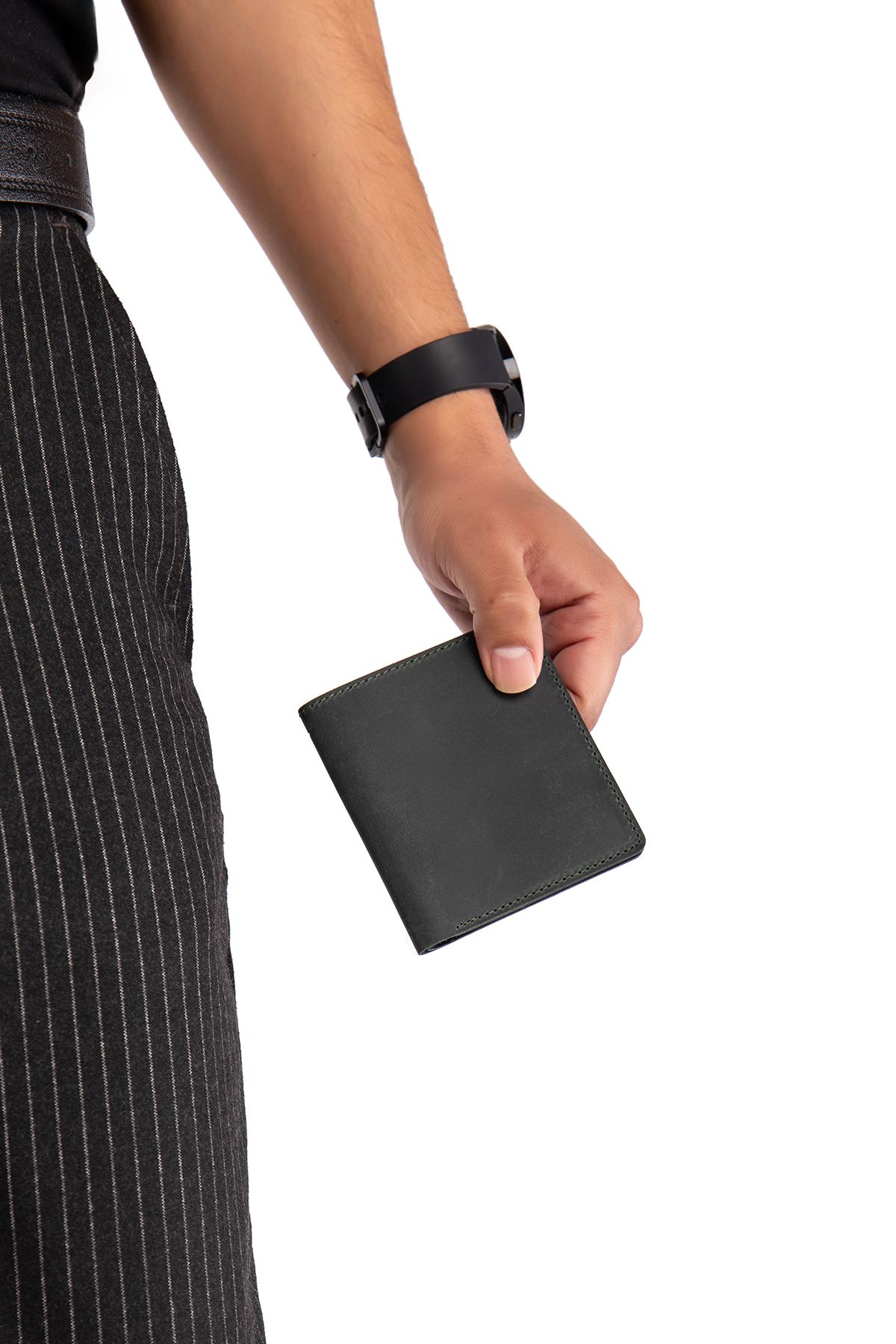 Niki Leather Fargo Hakiki Gerçek Deri Haki Cüzdan Para Koyma Bölmeli Kartlık ve Mıknatıs Kapama