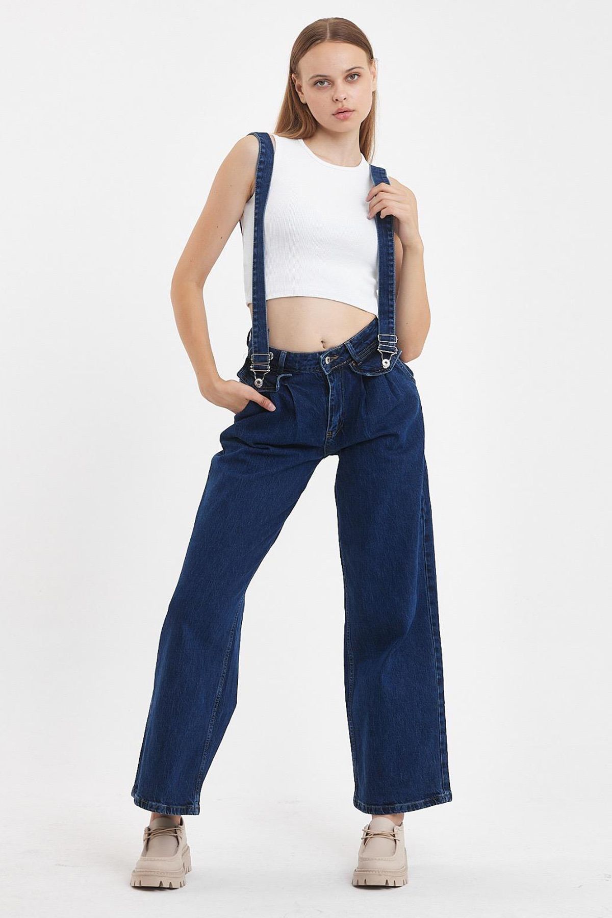 Jijass Jeans Salopet Kot Pantolon