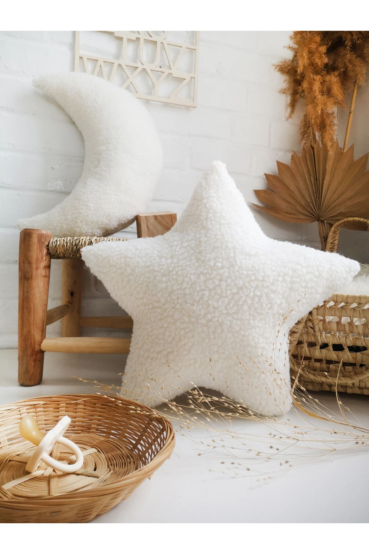 textile dünyası TEDDY YILDIZ YASTIK İÇİ DOLU KIRLENT