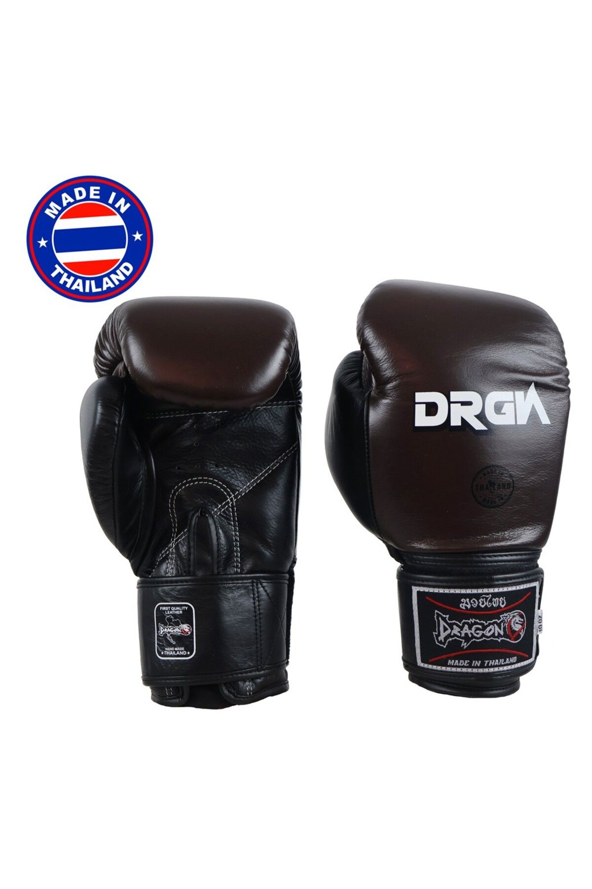 Dragondo DRGN-G4 Hakiki Deri Boks Eldiveni Muaythai Kick Boks Eldiveni Kahverengi
