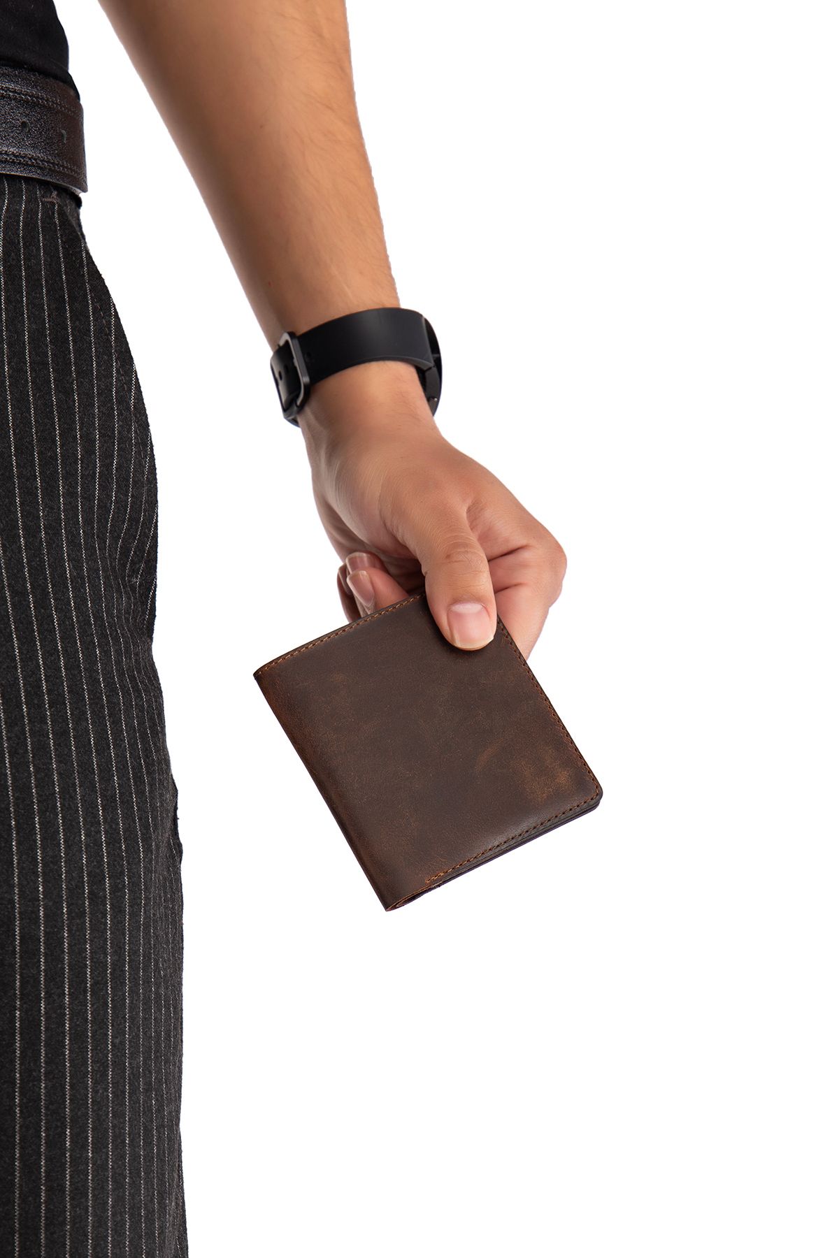 Niki Leather Fargo Hakiki Gerçek Deri Kahverengi Cüzdan Para Koyma Bölmeli Kartlık ve Mıknatıs Kapama