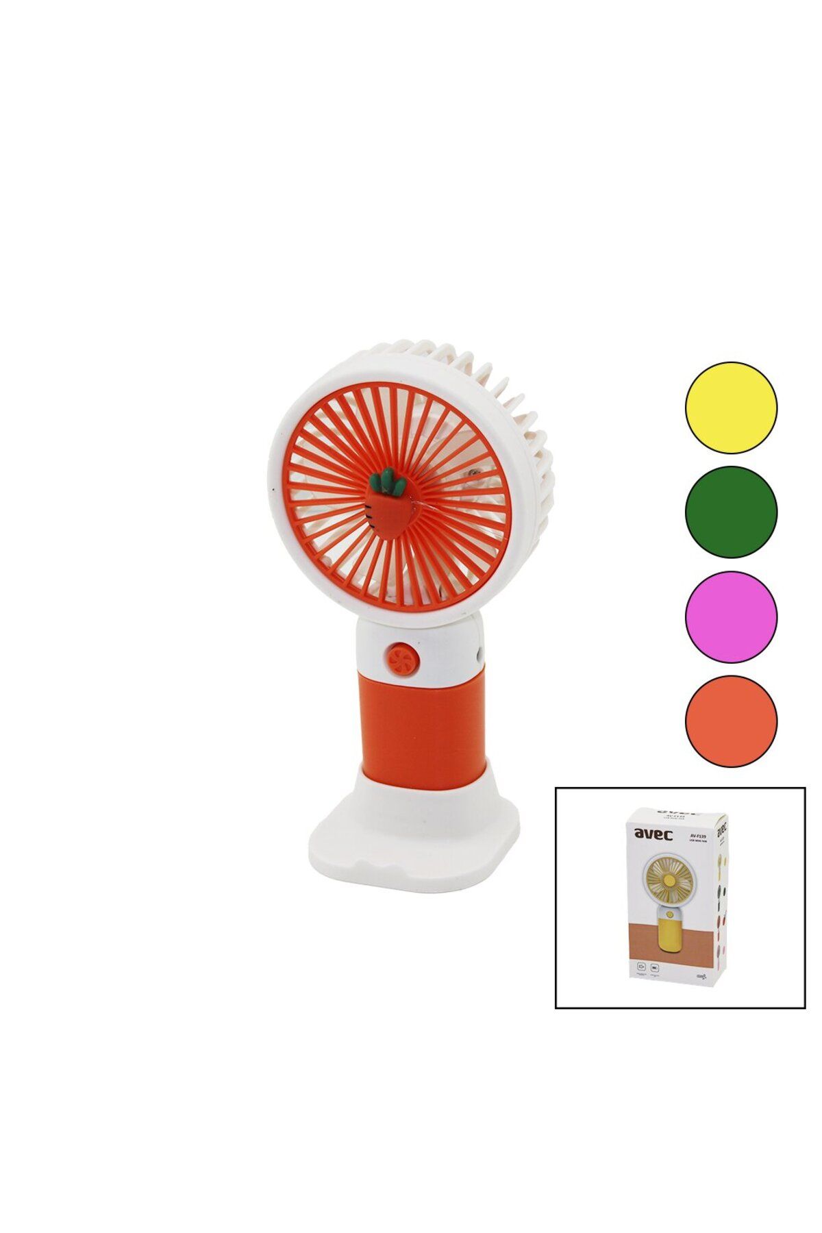 Mu Art Ahşap Usb Mini Fan Çap: 7.5cm - Y:14.5cm Sabit Başlik Tek Kademe Hiz Telefonluklu Ayak Aparat