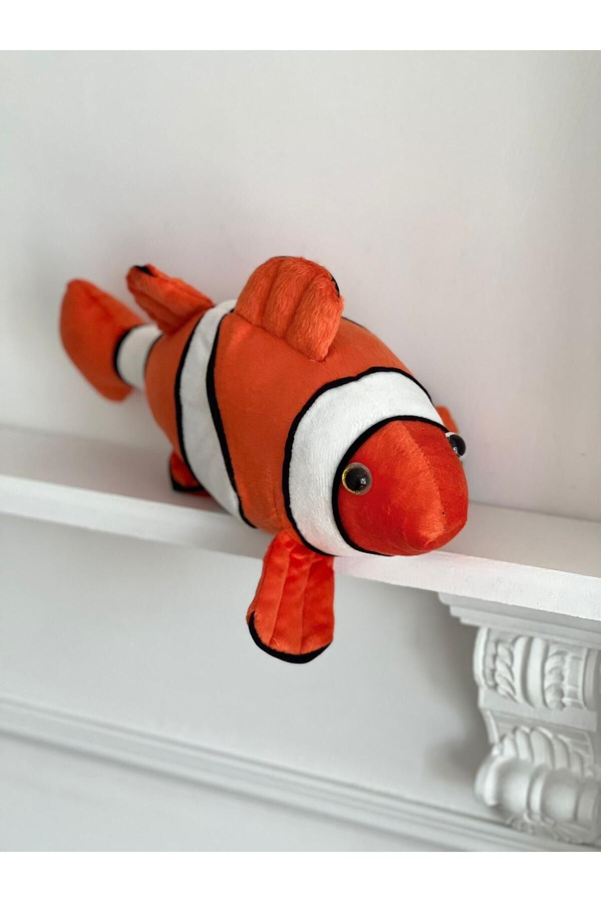 MR.Frenks Çocuk Sevimli Fenomen Balık Oyun&Uyku Arkadaşı Peluş Yastık Turuncu 30 cm