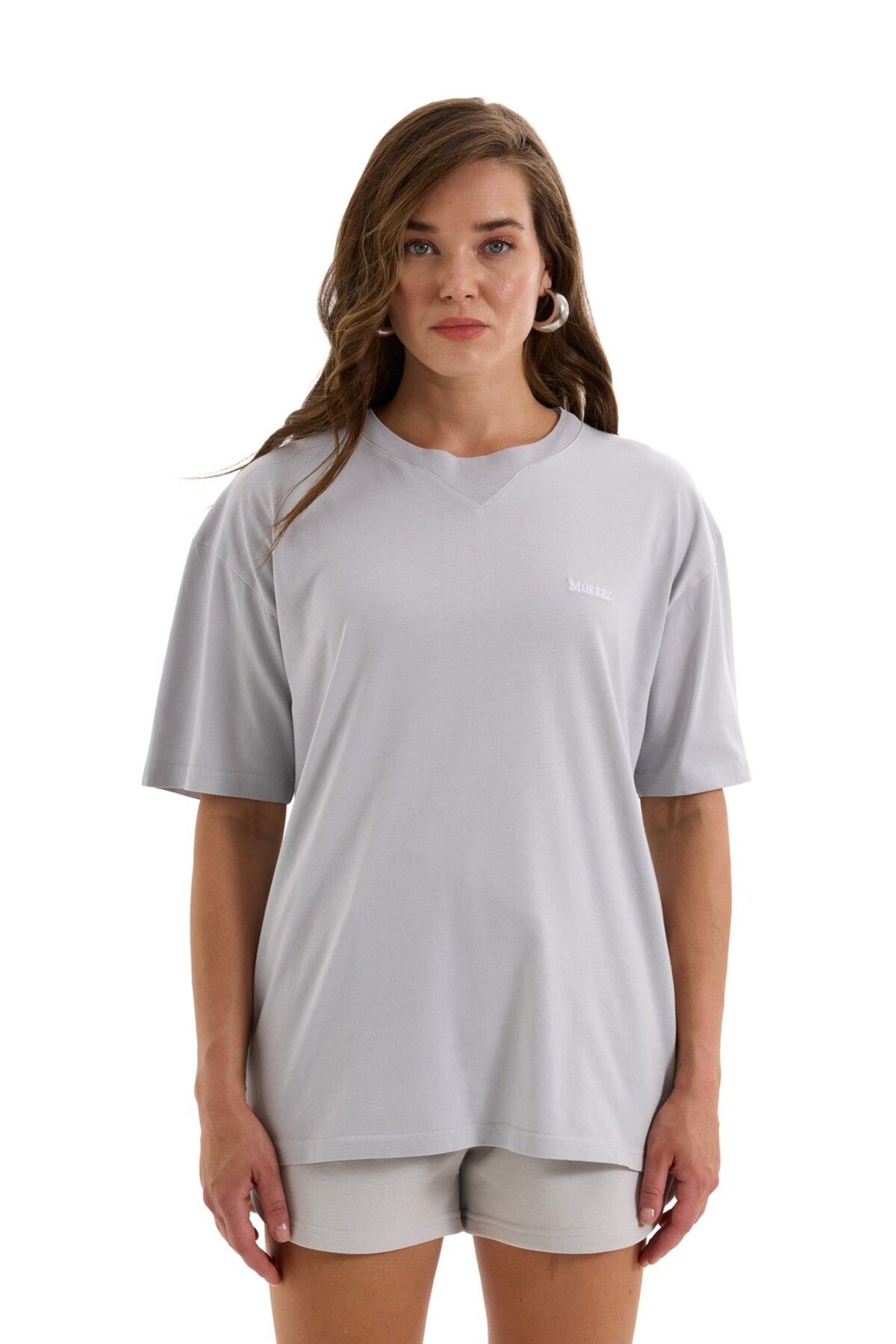 MORREZ Gri Essentials Oversize T-Shirt K