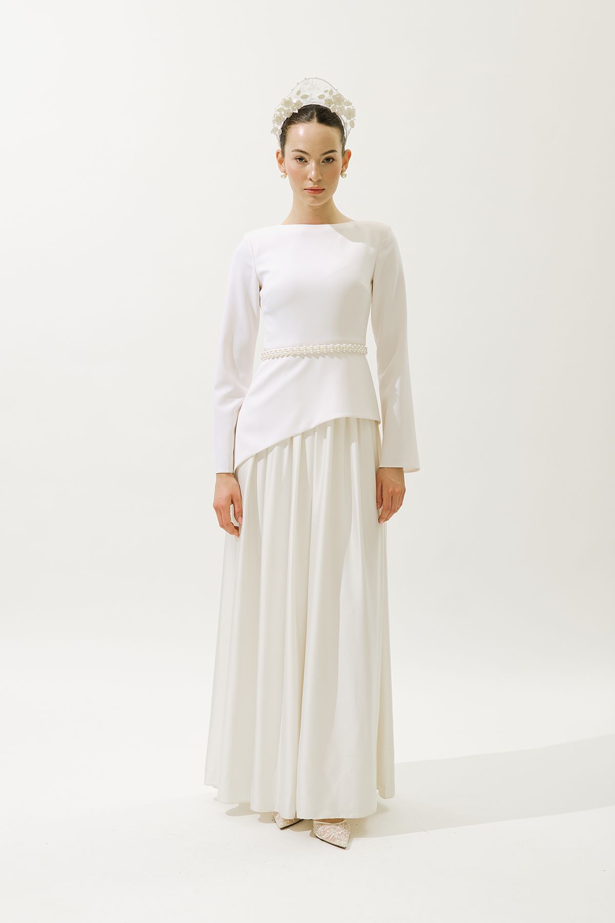 Manuka-ANNITA ABENDKLEID ECRU 5