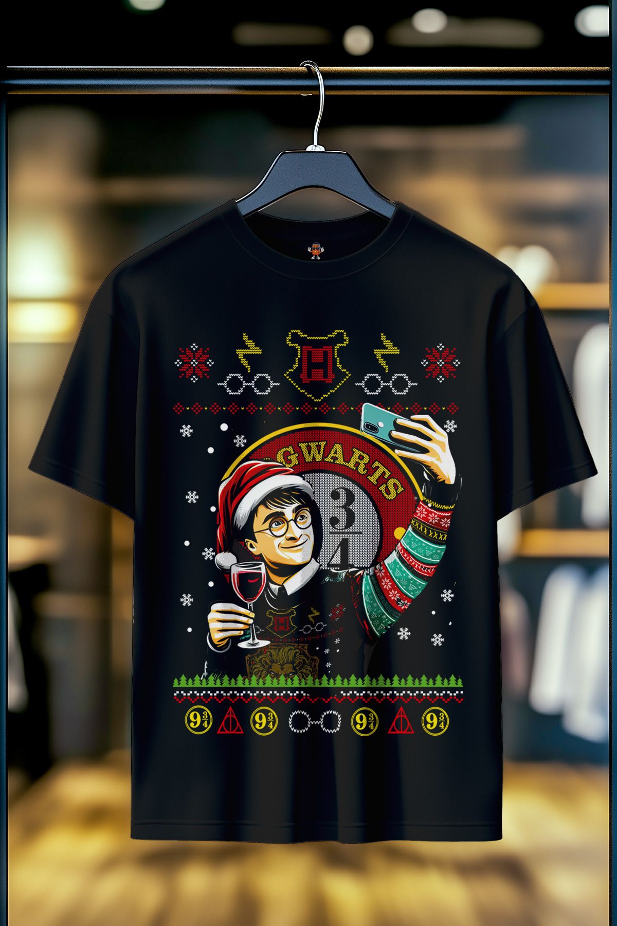 BookOrBook Harry Potter Hogwarts %100 Pamuk Premium Kalite T-Shirt