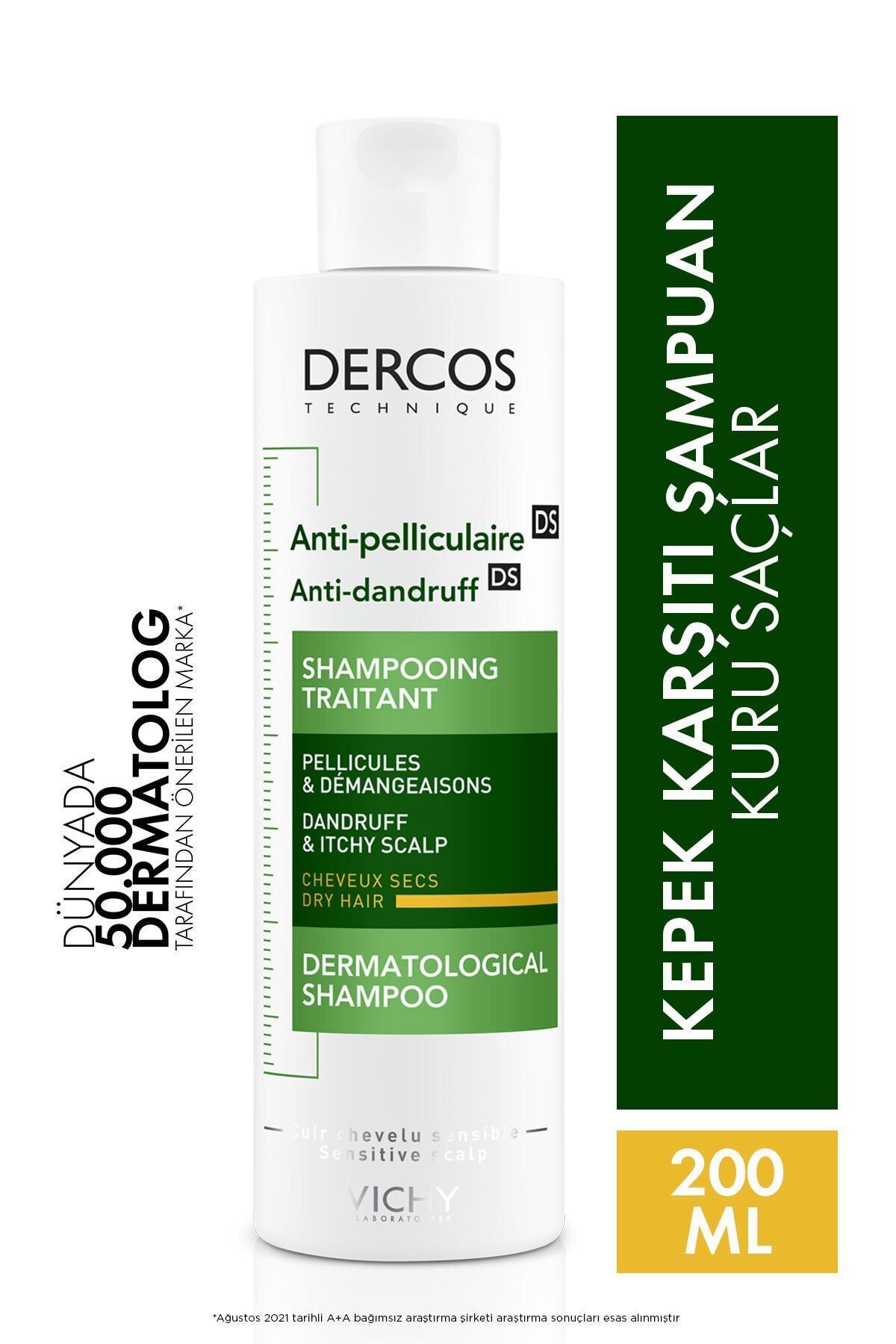 Seddar Collection Dercos Anti-Dandruff Şampuan Kepek Karşıtı Kuru Saçlar İçin 200 ml