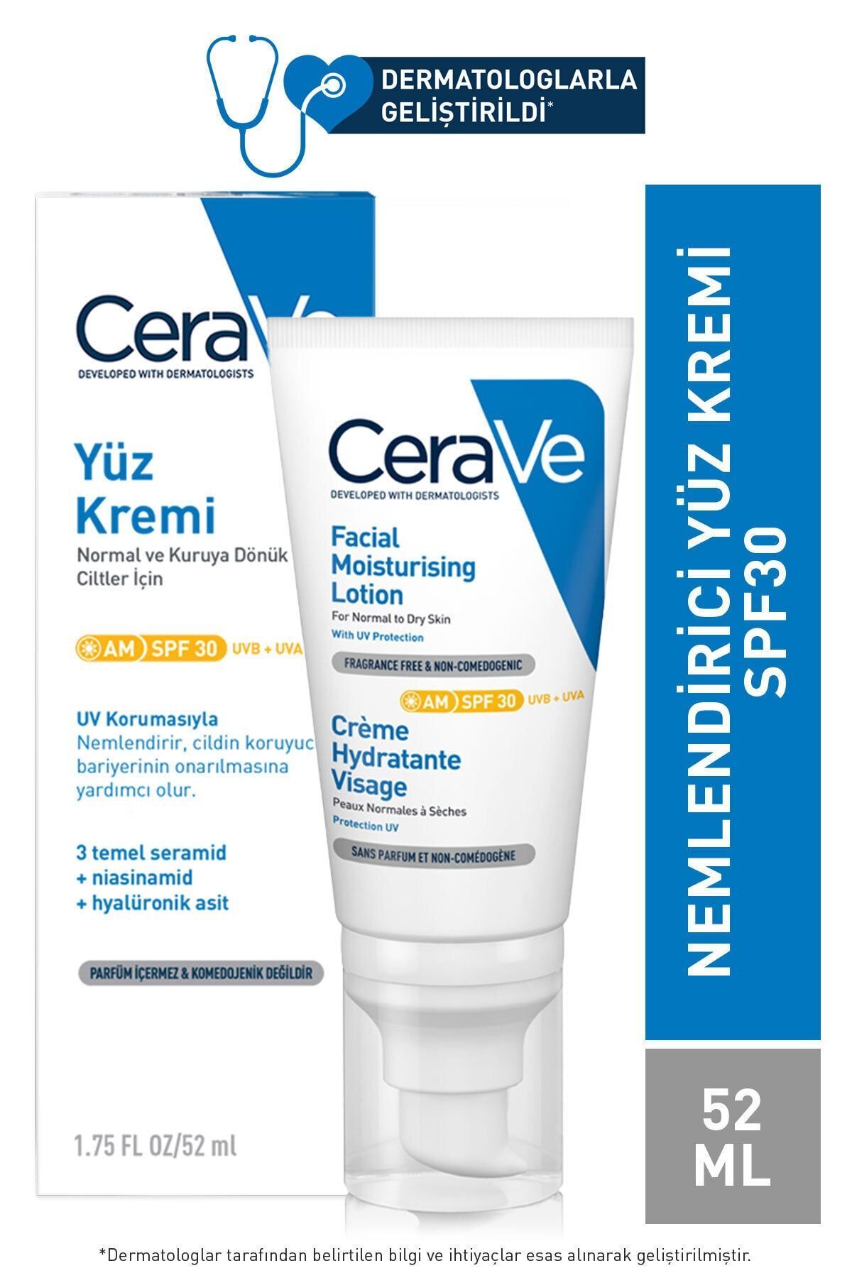 Seddar Collection Cerave Nemlendirici Yüz Kremi SPF30 52 ml