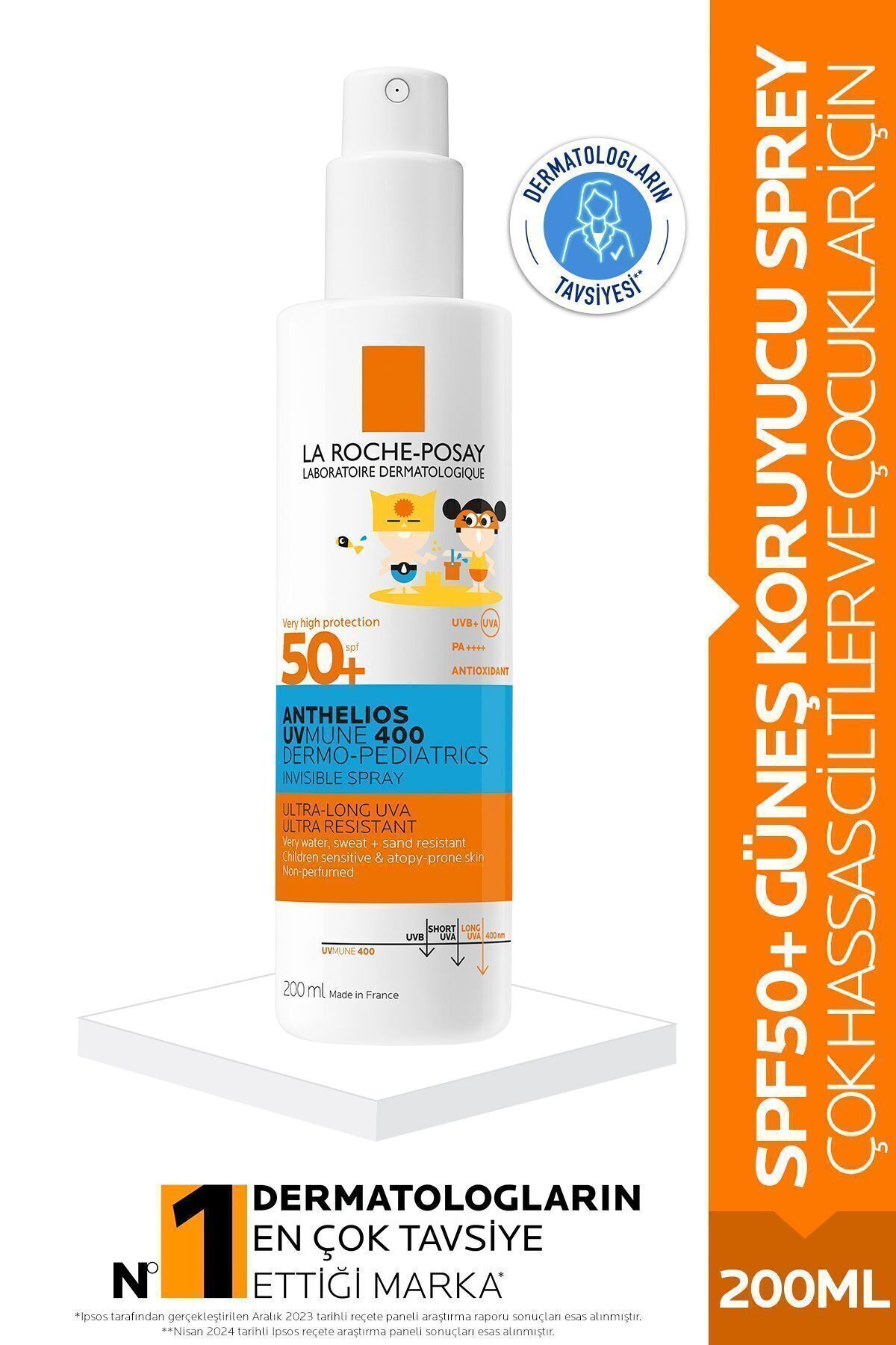Seddar Collection Anthelios Dermo Pediatrics Invisible Sprey SPF50+ 200 ml