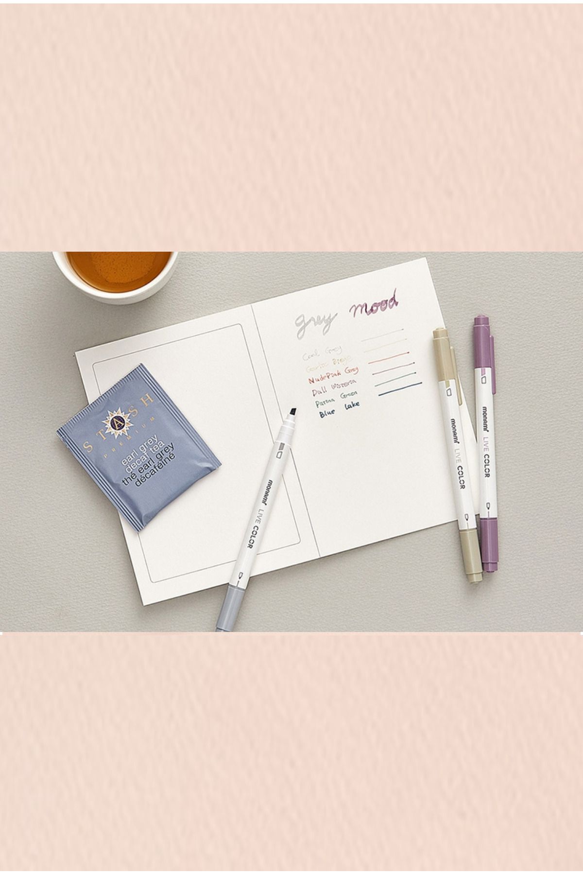 GLANCE-Sketchbook A5 120 Gr 50 Sheets Monami Live Color Water Based 36` Highlighter Set 8