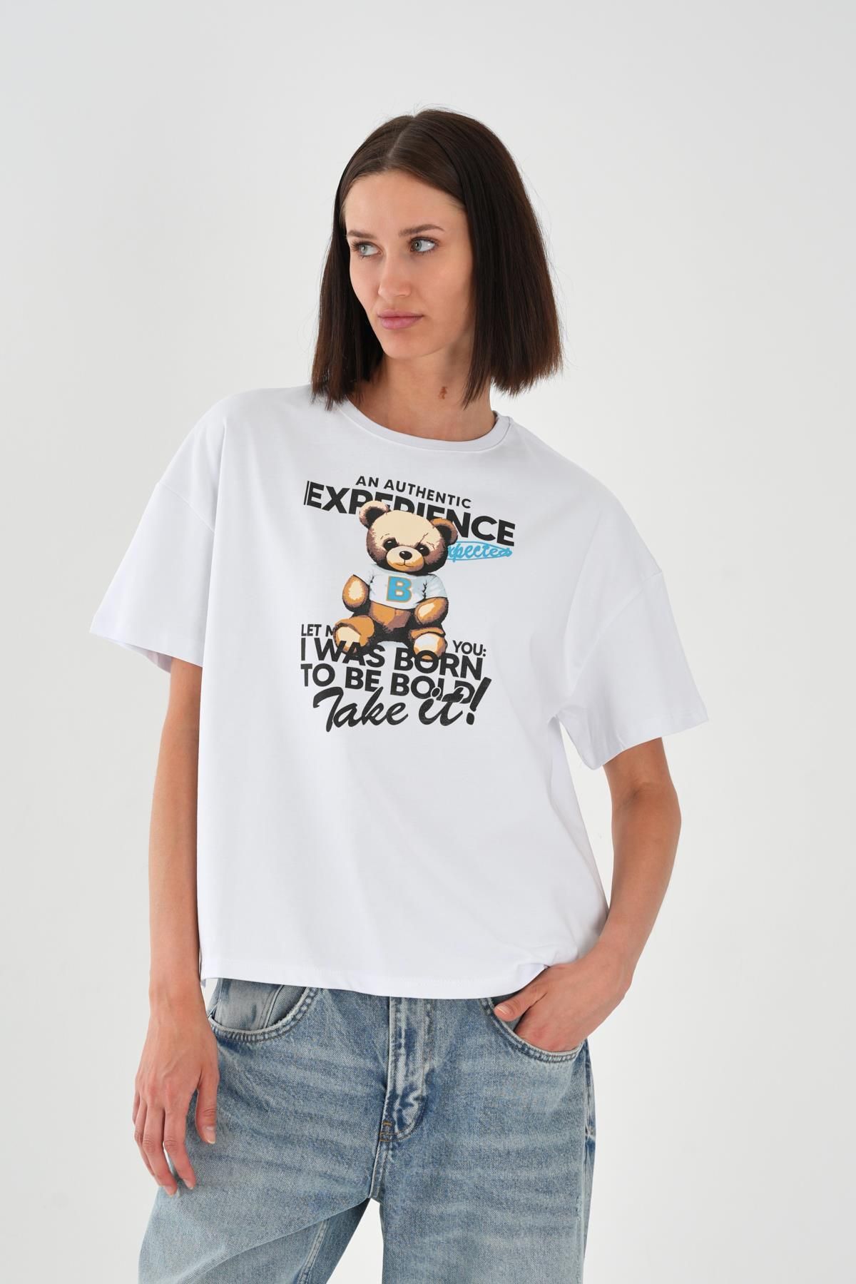 ALEXANDERGARDI Baskılı Bisiklet Yaka Kadın T-shirt