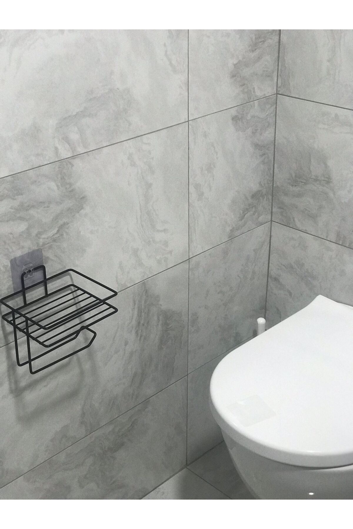 bir sürü eşya pak market Yapışkanlı Yedek Raflı Tuvalet Kağıtlığı Tuvalet Kağıdı Askılığı Banyo Düzenleyici