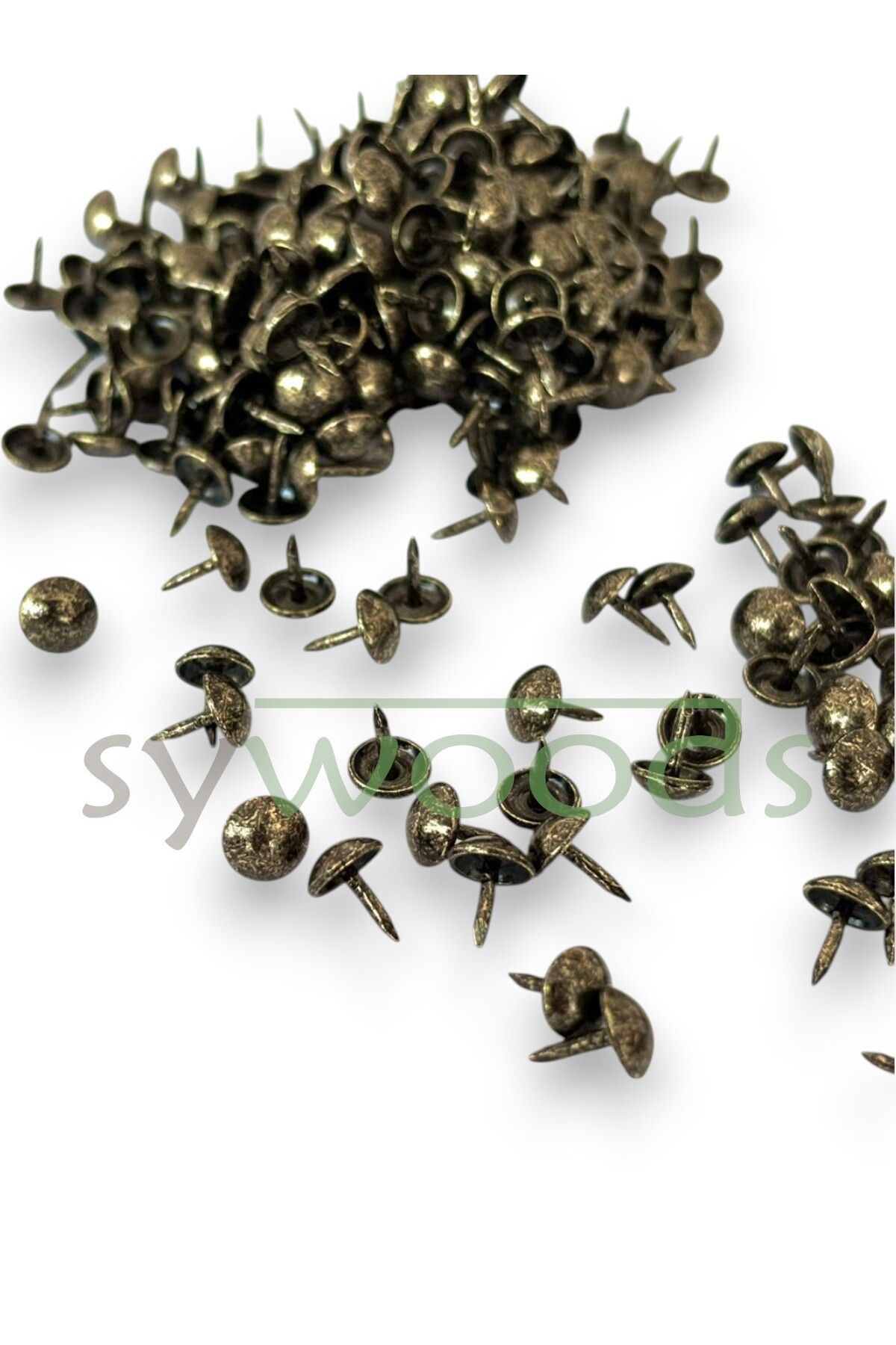sywoods Mini kabara raptiye 6.5 mm 100 adet koltuk sandalye ahşap dekorasyon aksesuar antik renk