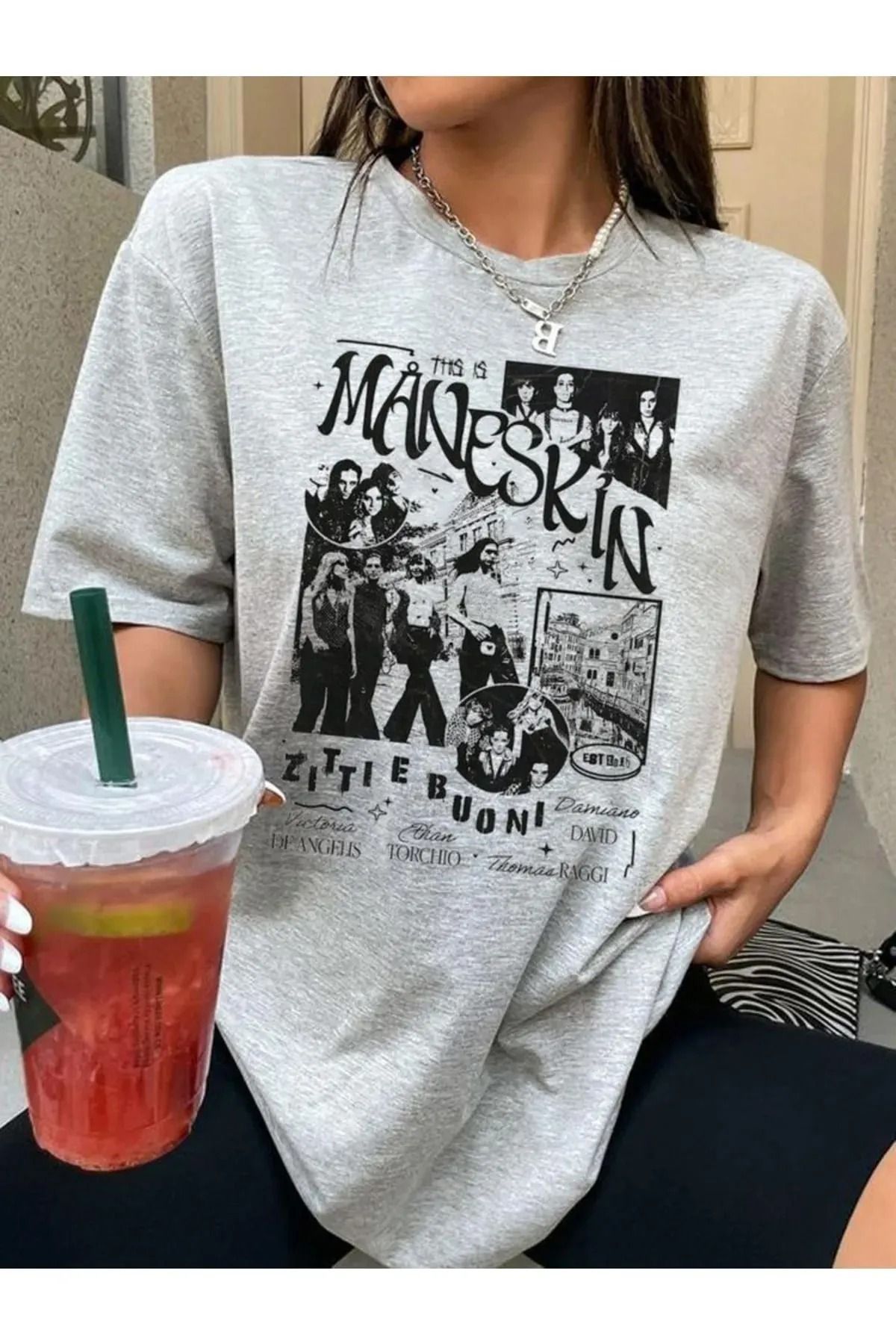 DAXİS Sportwear Company KADIN Baskılı Bisiklet Yaka Tişört